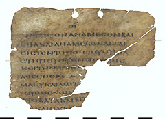Rahlfs 959 showing Genesis 13:3 from 4th - 5th Century AD found in Egypt, currently housed at Ägyptisches Museum und Papyrussammlung, Berlin