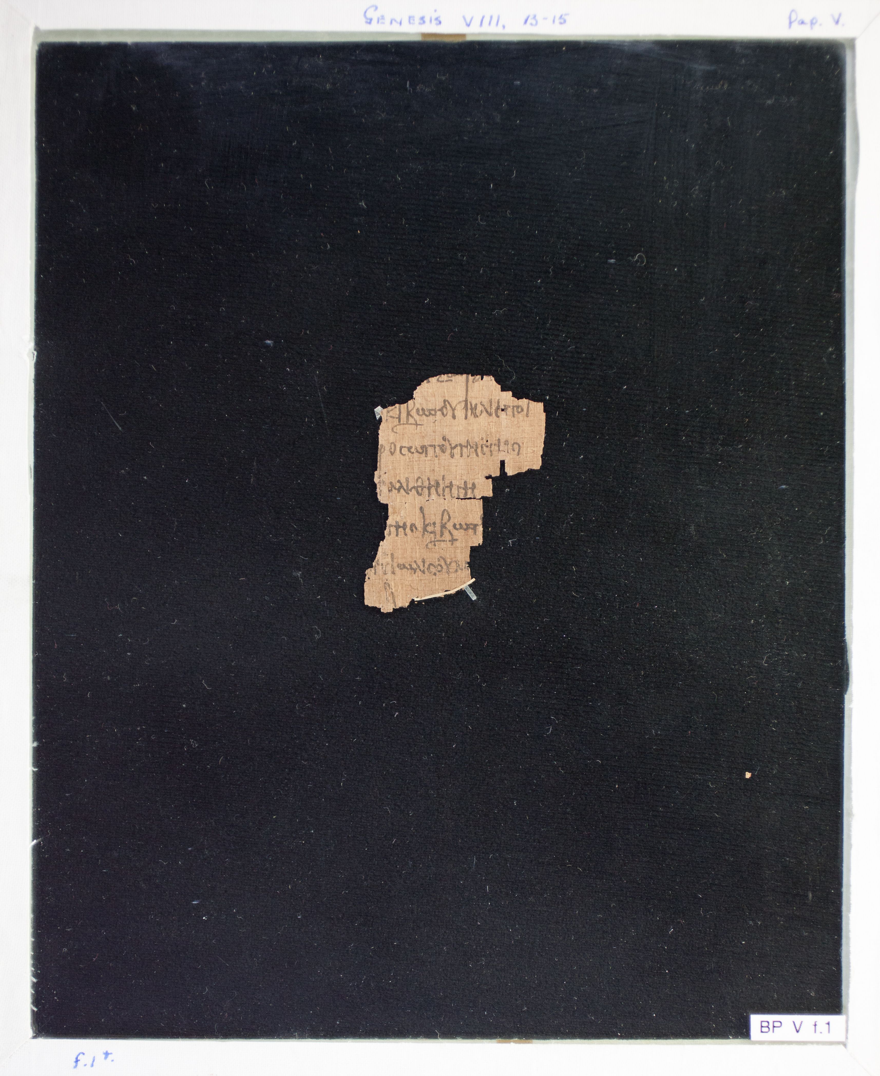 Papyrus Chester Beatty V showing Genesis 8:13 from 3rd Century AD found in Egypt, currently housed at Chester Beatty Library, Dublin