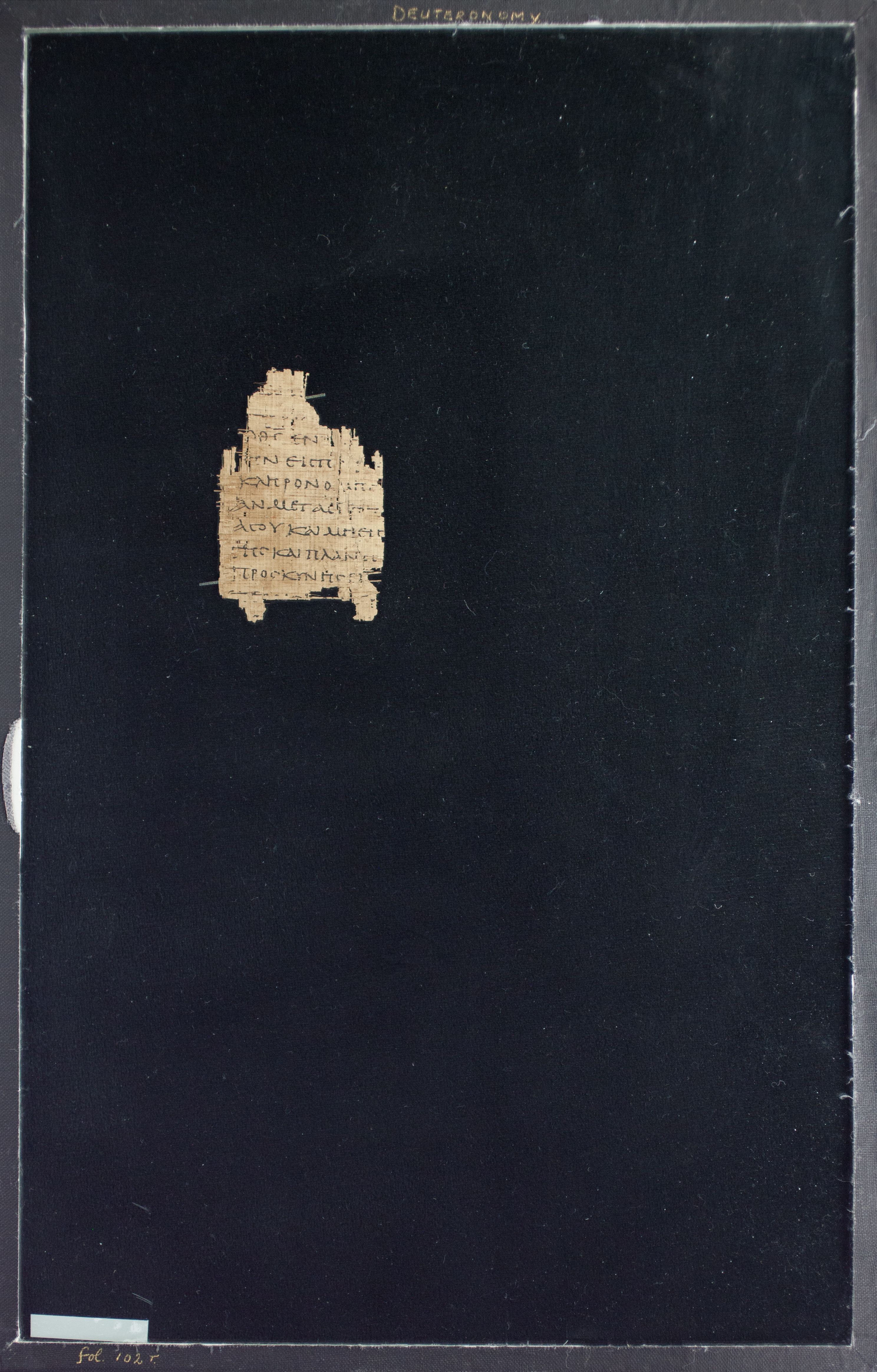 Papyrus Chester Beatty VI showing Deuteronomy 30:16 from Mid-2nd Century AD - Mid-3rd Century AD found in Aphroditopolis (Atfih), Egypt, currently housed at Chester Beatty Library, Dublin & University of Michigan, Ann Arbor