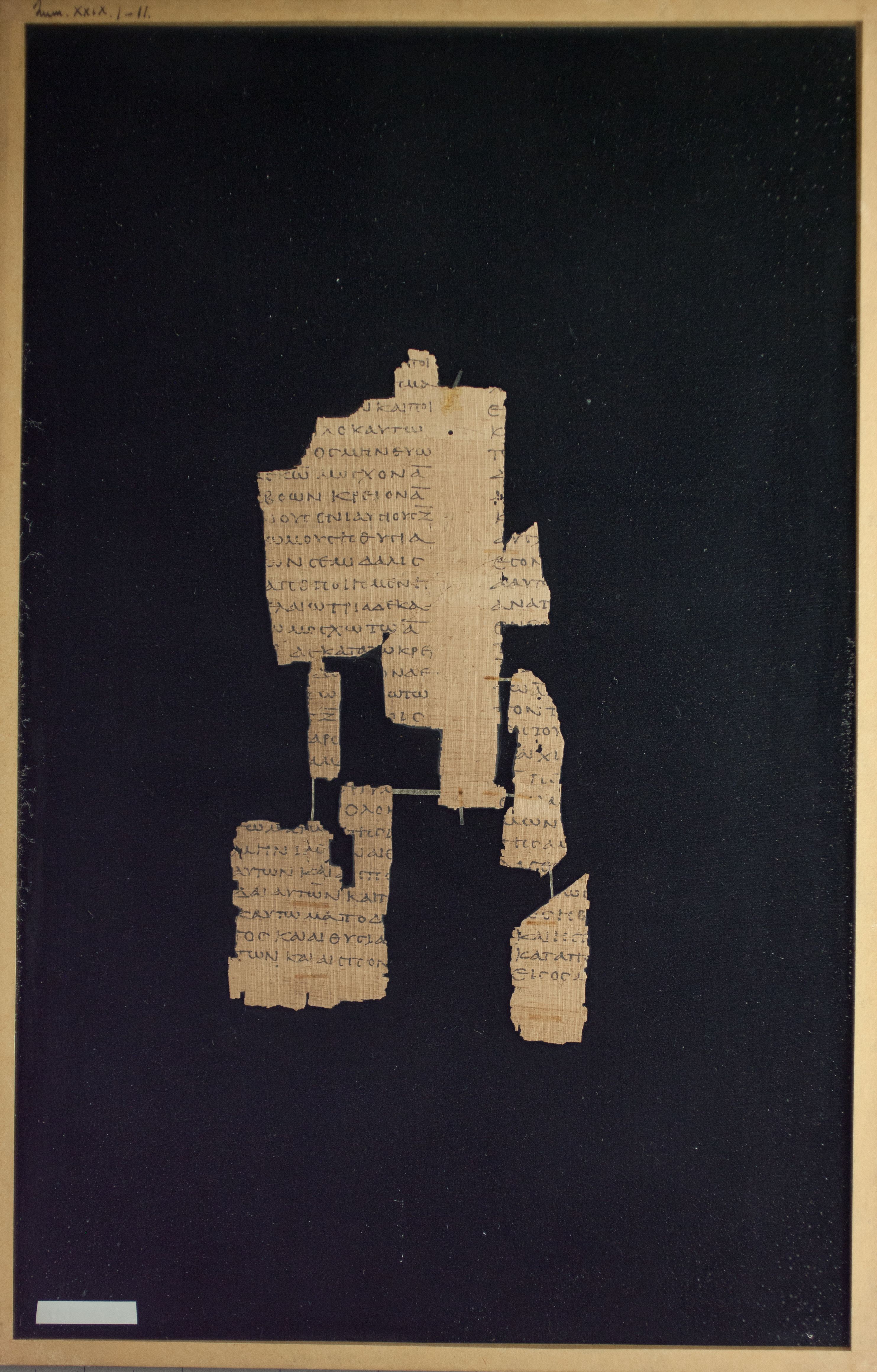 Papyrus Chester Beatty VI showing Numbers 29:3 from Mid-2nd Century AD - Mid-3rd Century AD found in Aphroditopolis (Atfih), Egypt, currently housed at Chester Beatty Library, Dublin & University of Michigan, Ann Arbor