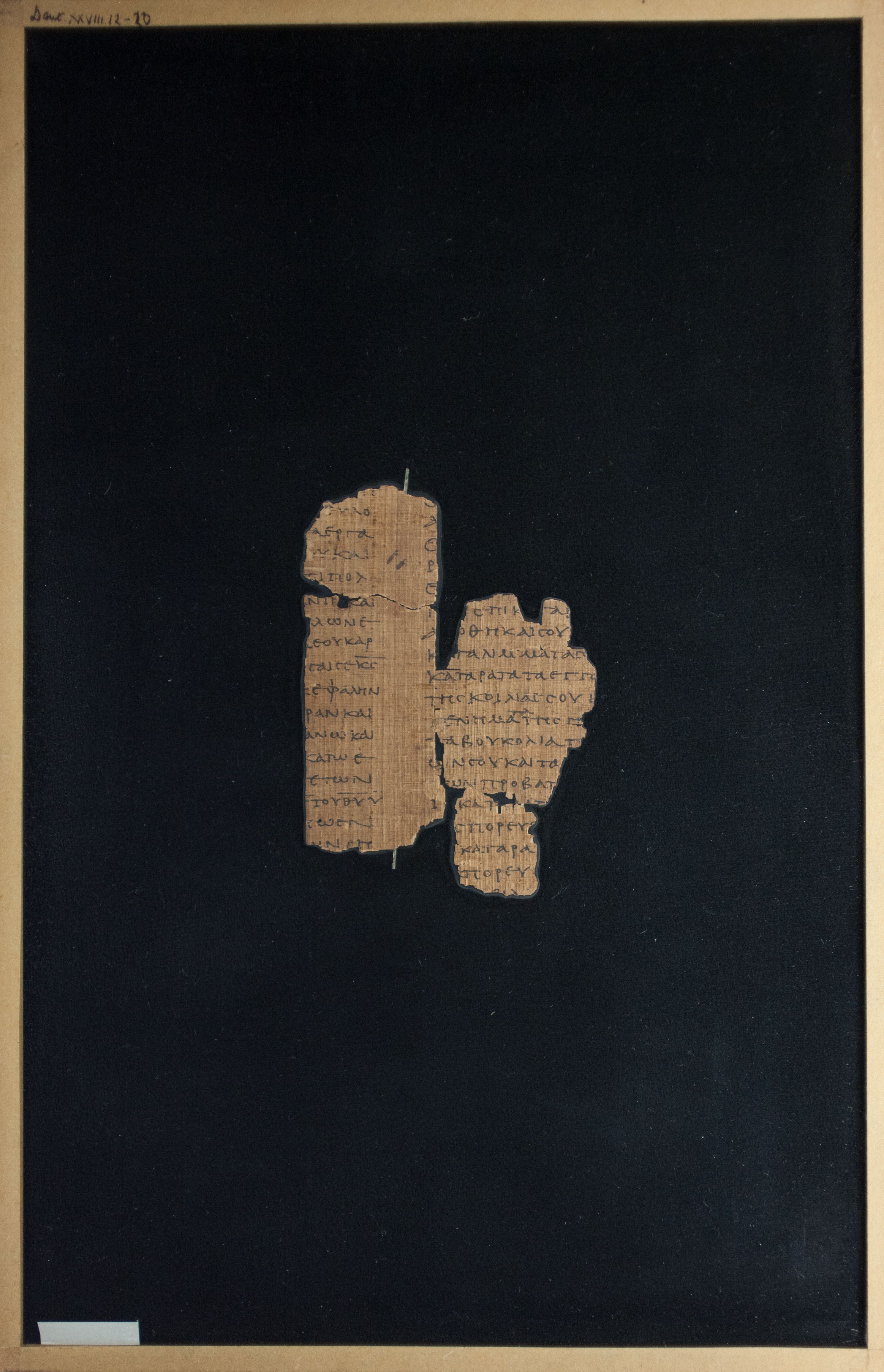 Papyrus Chester Beatty VI showing Deuteronomy 28:13 from Mid-2nd Century AD - Mid-3rd Century AD found in Aphroditopolis (Atfih), Egypt, currently housed at Chester Beatty Library, Dublin & University of Michigan, Ann Arbor