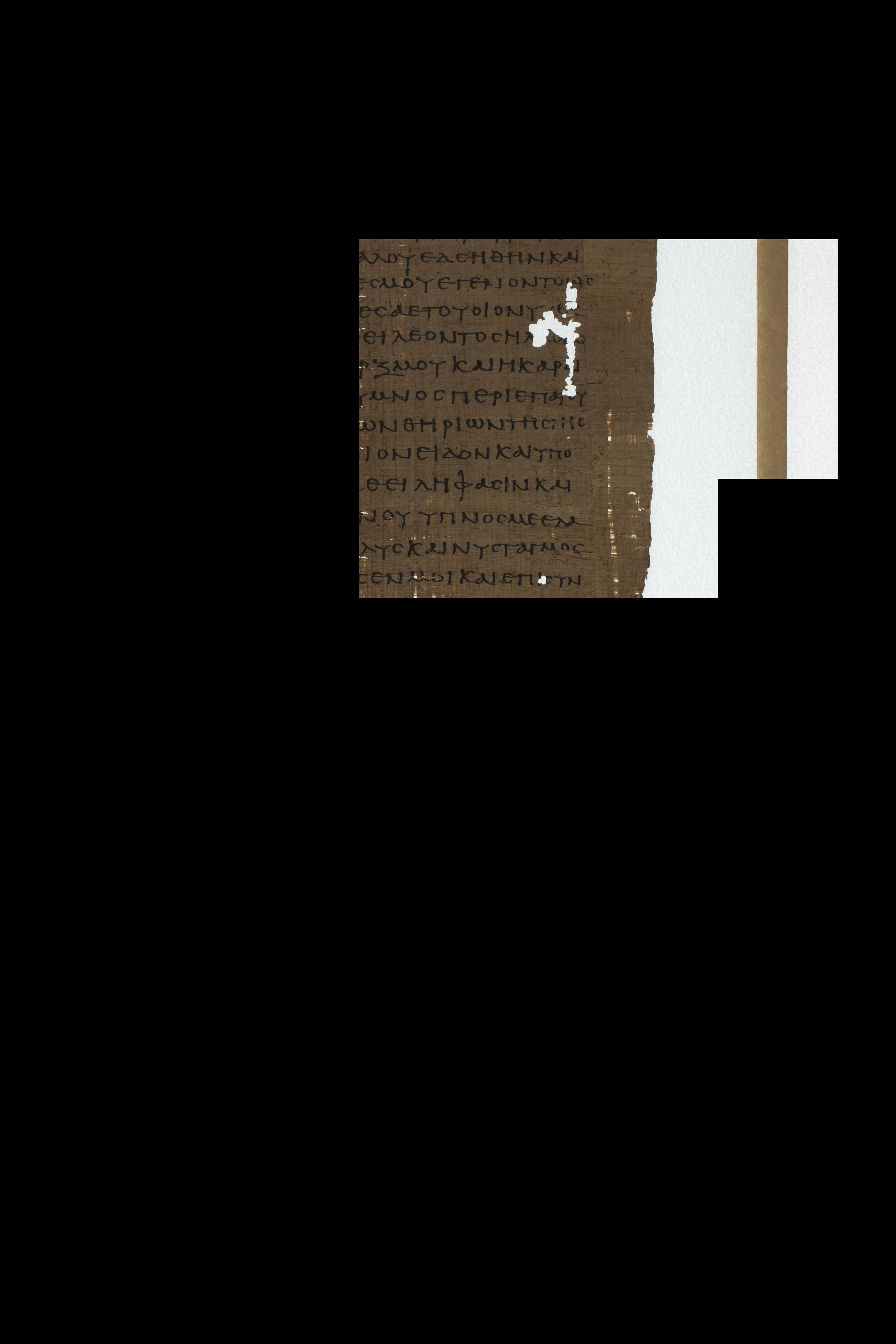 Papyrus 967 (Scan 2) showing Daniel 4:30 from Late 2nd Century - Early 3rd Century AD, currently housed at Chester Beatty Library (Dublin) and University of Cologne