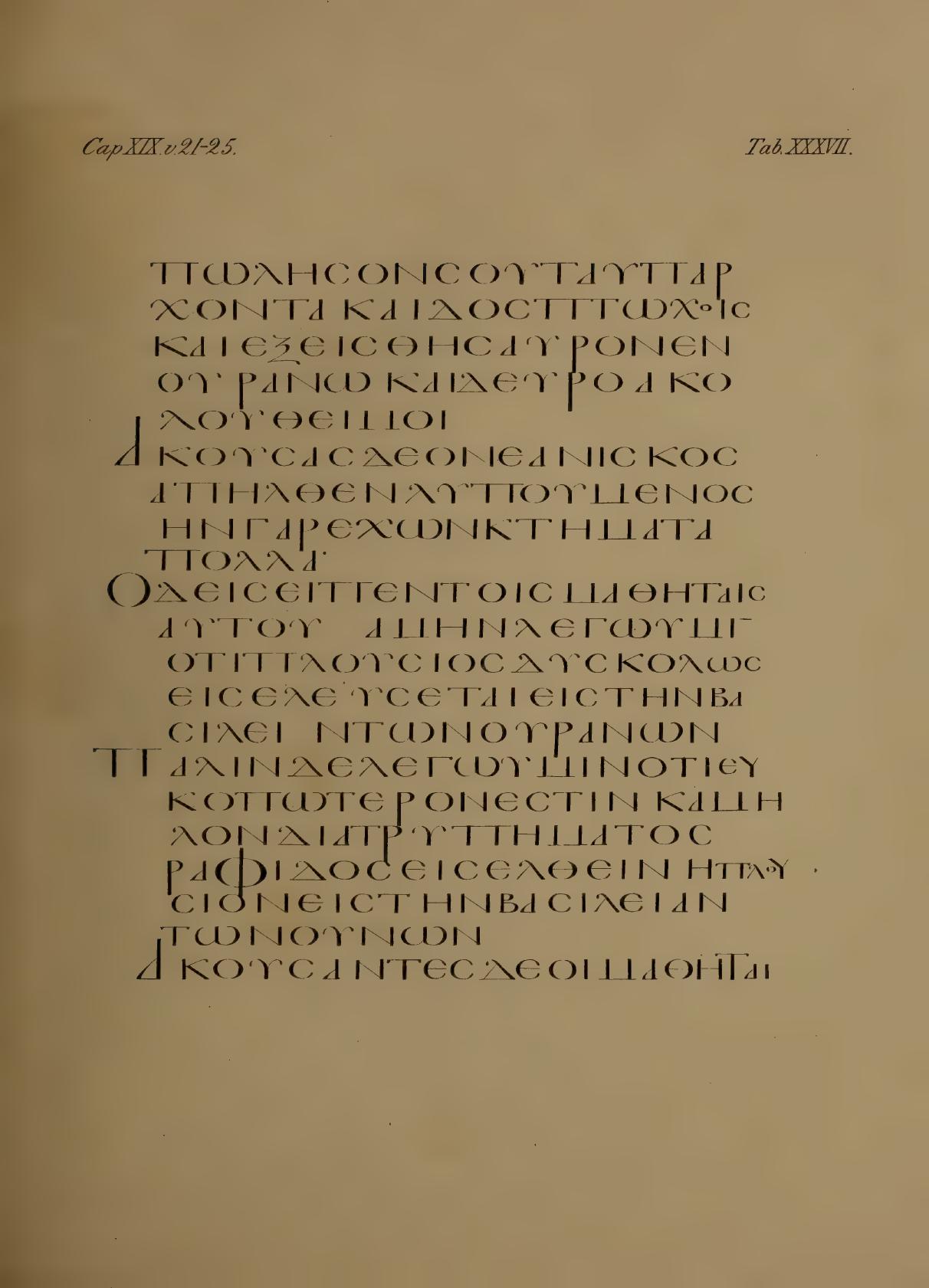 Fragmenta Tischendorfiana Z (Codex Zuqninensis) showing Isaiah 37:1 from 4th-8th Century CE found in Deir al-Suryan (Syrian Monastery), Egypt, currently housed at Vatican Library, Vatican City; British Library, London