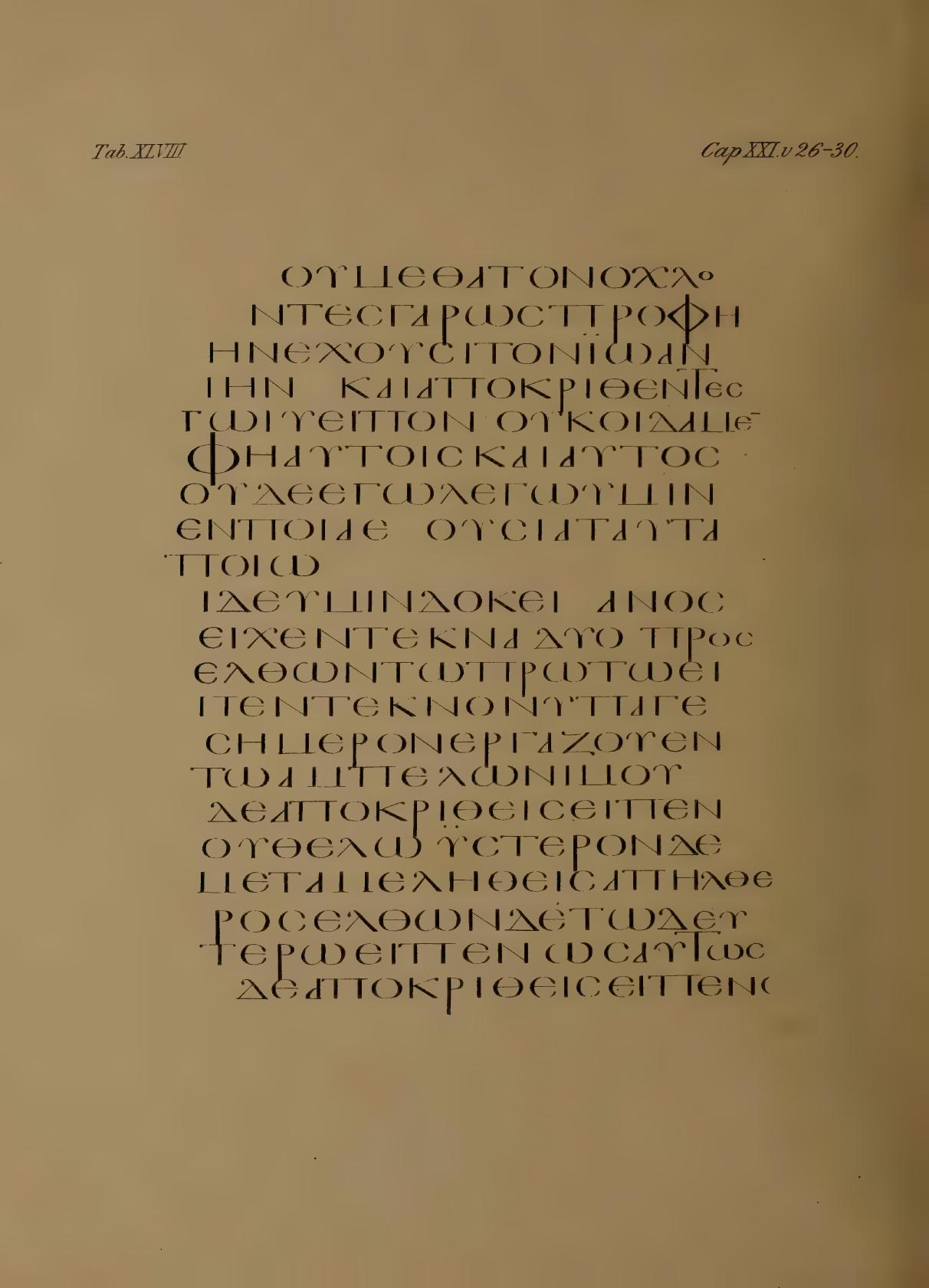 Fragmenta Tischendorfiana Z (Codex Zuqninensis) showing Isaiah 37:18 from 4th-8th Century CE found in Deir al-Suryan (Syrian Monastery), Egypt, currently housed at Vatican Library, Vatican City; British Library, London