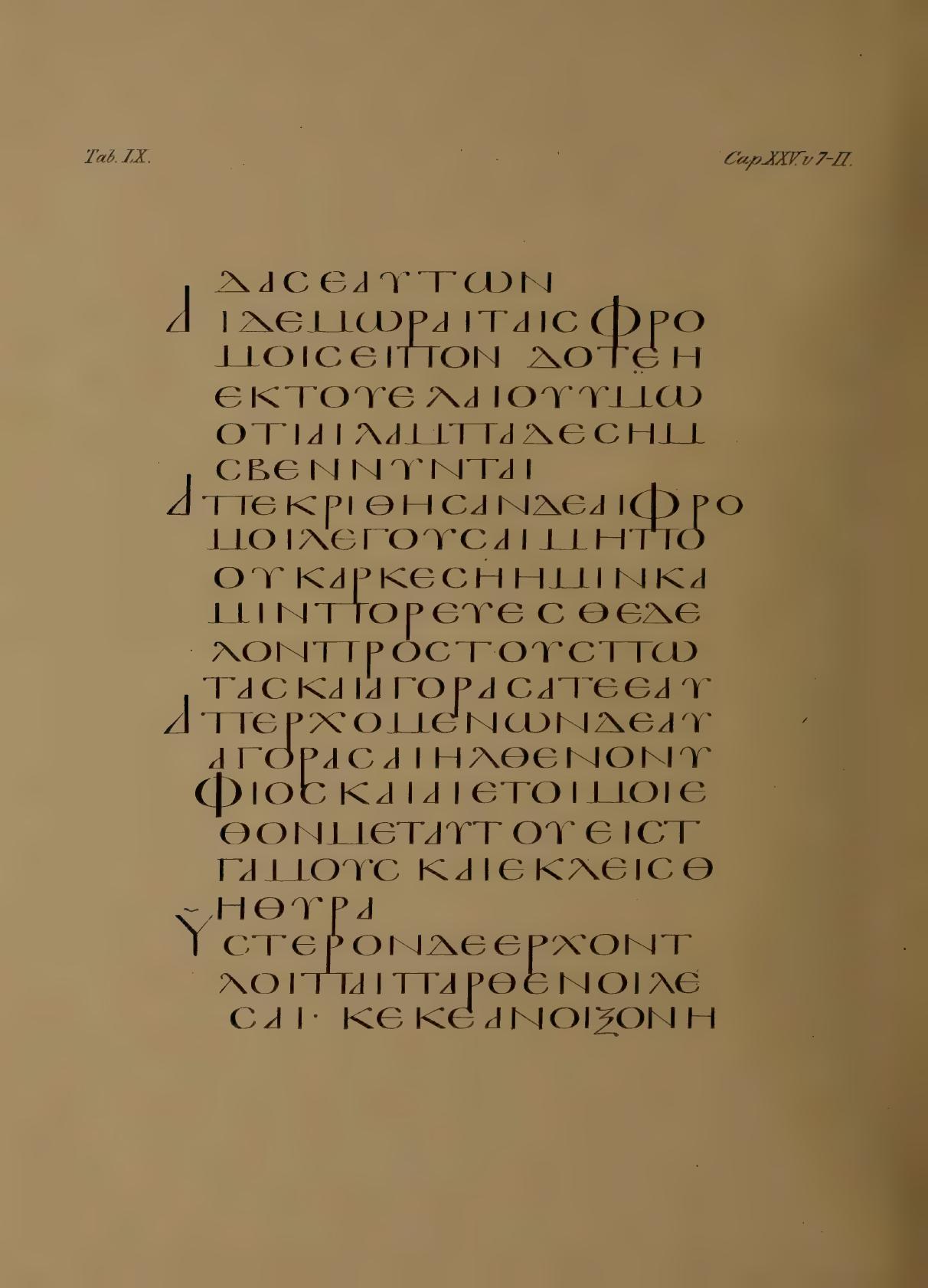 Fragmenta Tischendorfiana Z (Codex Zuqninensis) showing Isaiah 38:7 from 4th-8th Century CE found in Deir al-Suryan (Syrian Monastery), Egypt, currently housed at Vatican Library, Vatican City; British Library, London