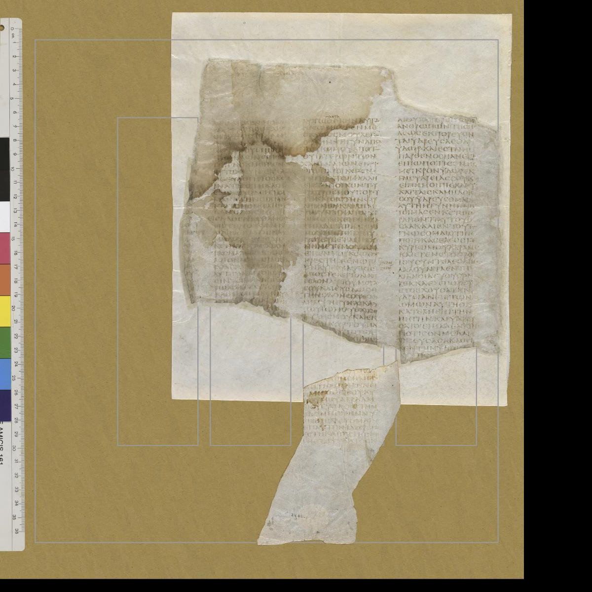 Codex Sinaiticus showing Genesis 24:32 from 4th Century AD found in St. Catherine's Monastery, Sinai, Egypt, currently housed at British Library, London; Leipzig University Library; National Library of Russia; St. Catherine's Monastery