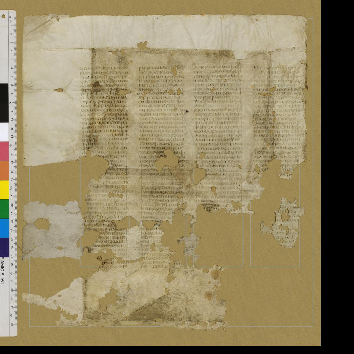 Codex Sinaiticus showing Deuteronomy 4:21 from 4th Century AD found in St. Catherine's Monastery, Sinai, Egypt, currently housed at British Library, London; Leipzig University Library; National Library of Russia; St. Catherine's Monastery