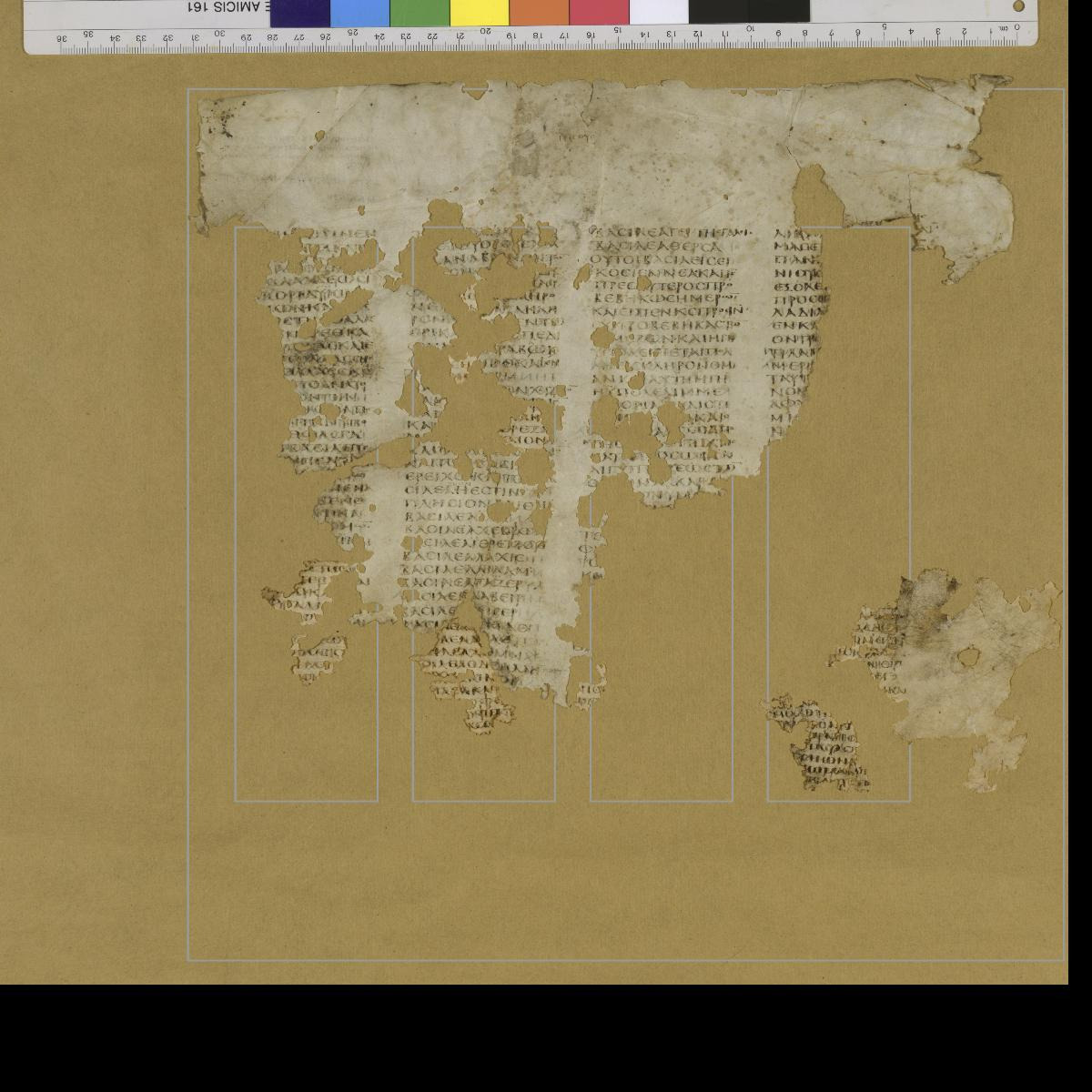 Codex Sinaiticus showing Joshua (Jesus) 13:7 from 4th Century AD found in St. Catherine's Monastery, Sinai, Egypt, currently housed at British Library, London; Leipzig University Library; National Library of Russia; St. Catherine's Monastery