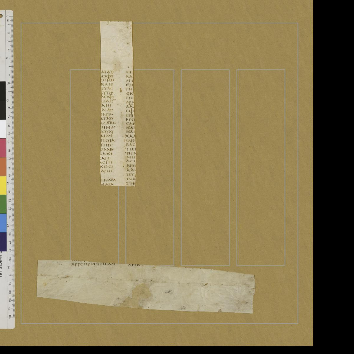 Codex Sinaiticus (Scan 1) showing 1 Chronicles 18:2 from 4th Century AD found in St. Catherine's Monastery, Sinai, Egypt, currently housed at British Library, London; Leipzig University Library; National Library of Russia; St. Catherine's Monastery