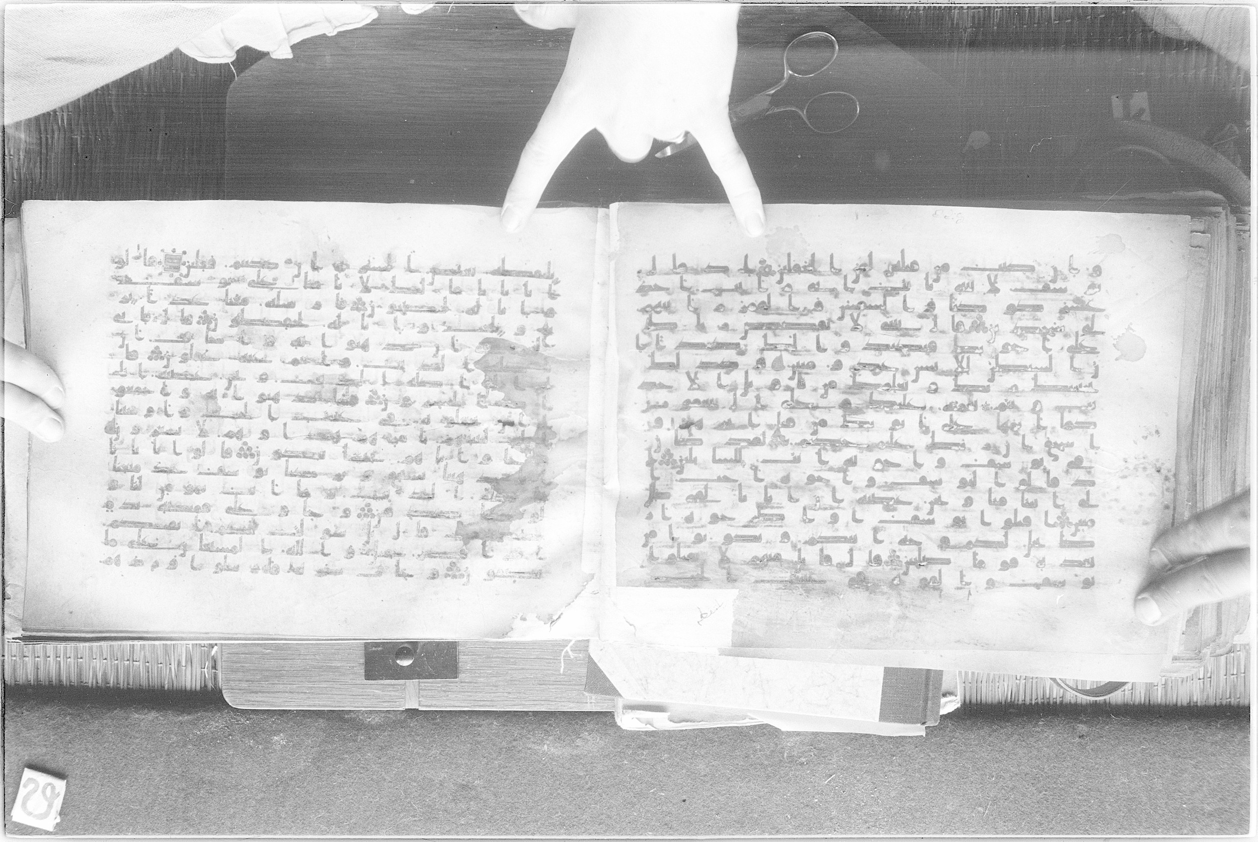 Meknes, Private library of Sherif ʿAbdarraḥmān b. Zīdān, no call number (Scan 2), in kūfī (type C.I) script, showing Surah 12:4 from 8th Century AD found in Meknes, Morocco, currently housed at Private library of Sherif ʿAbdarraḥmān b. Zīdān, Meknes (with fragments in Rabat, Kuwait, and private collections)