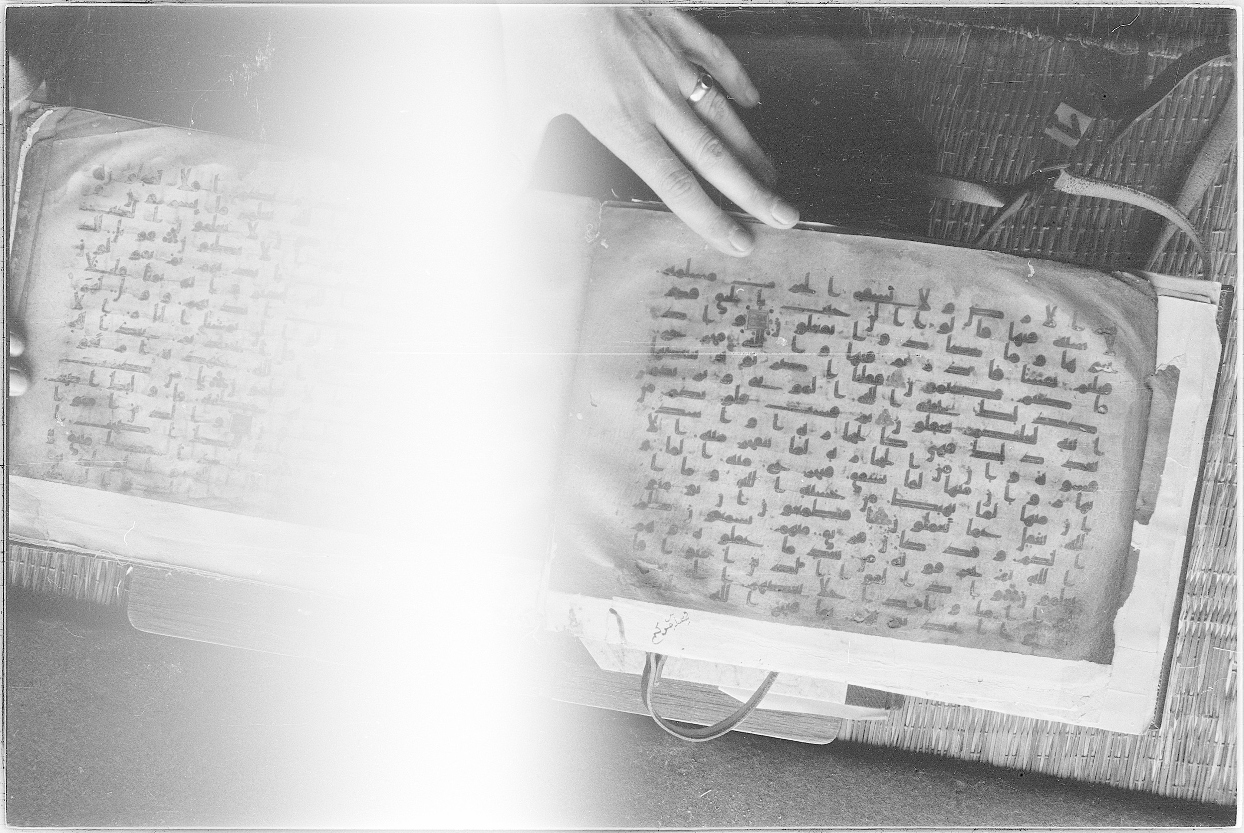 Meknes, Private library of Sherif ʿAbdarraḥmān b. Zīdān, no call number (Scan 3), in kūfī (type C.I) script, showing Surah 2:71 from 8th Century AD found in Meknes, Morocco, currently housed at Private library of Sherif ʿAbdarraḥmān b. Zīdān, Meknes (with fragments in Rabat, Kuwait, and private collections)