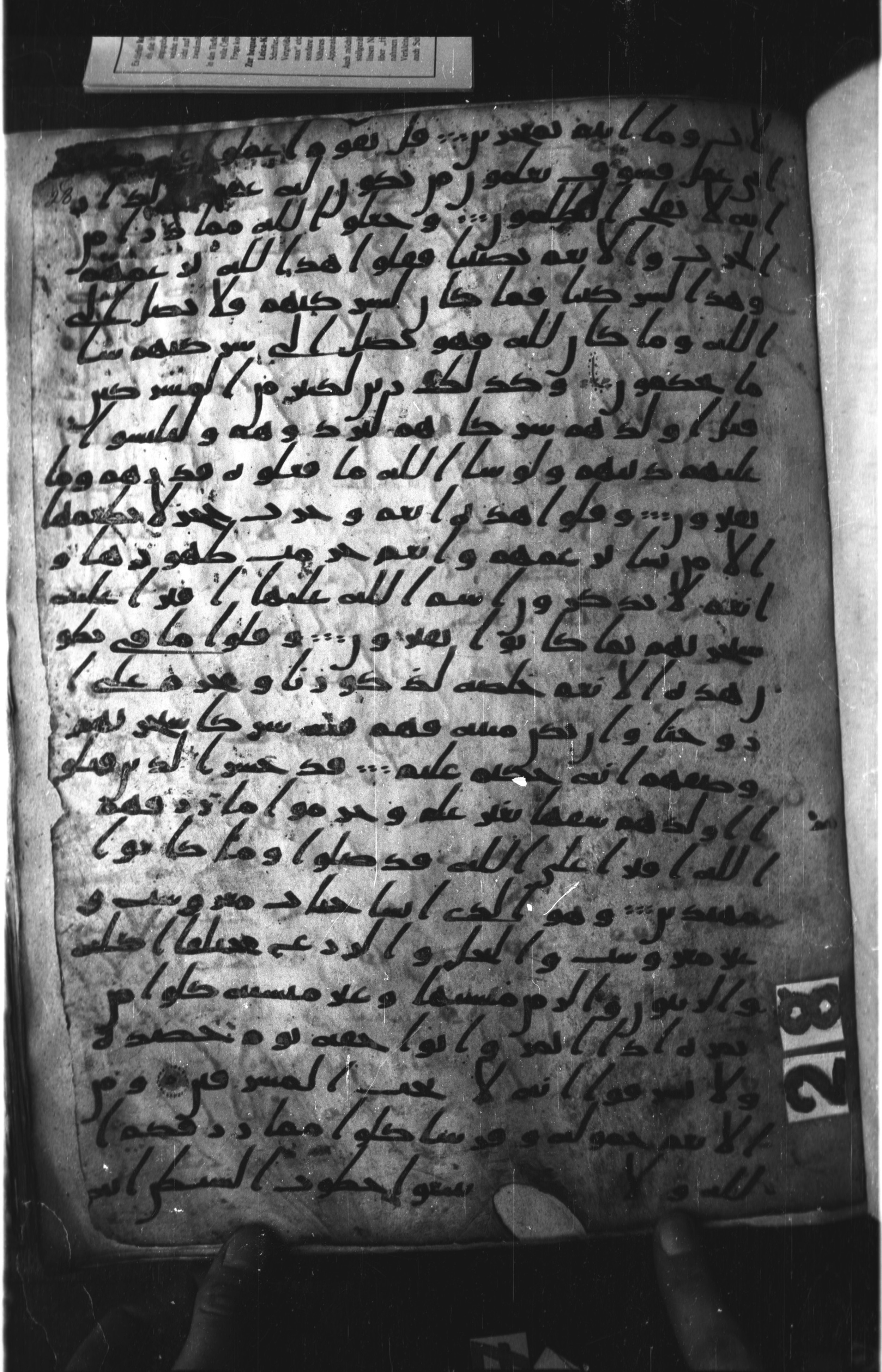 London, The British Library, Or. 2165 (Scan 1), in ḥiǧāzī II script, showing Surah 6:136 from Mid 7th to Mid 8th Century AD found in Fustat (Old Cairo), Egypt, currently housed at The British Library, London