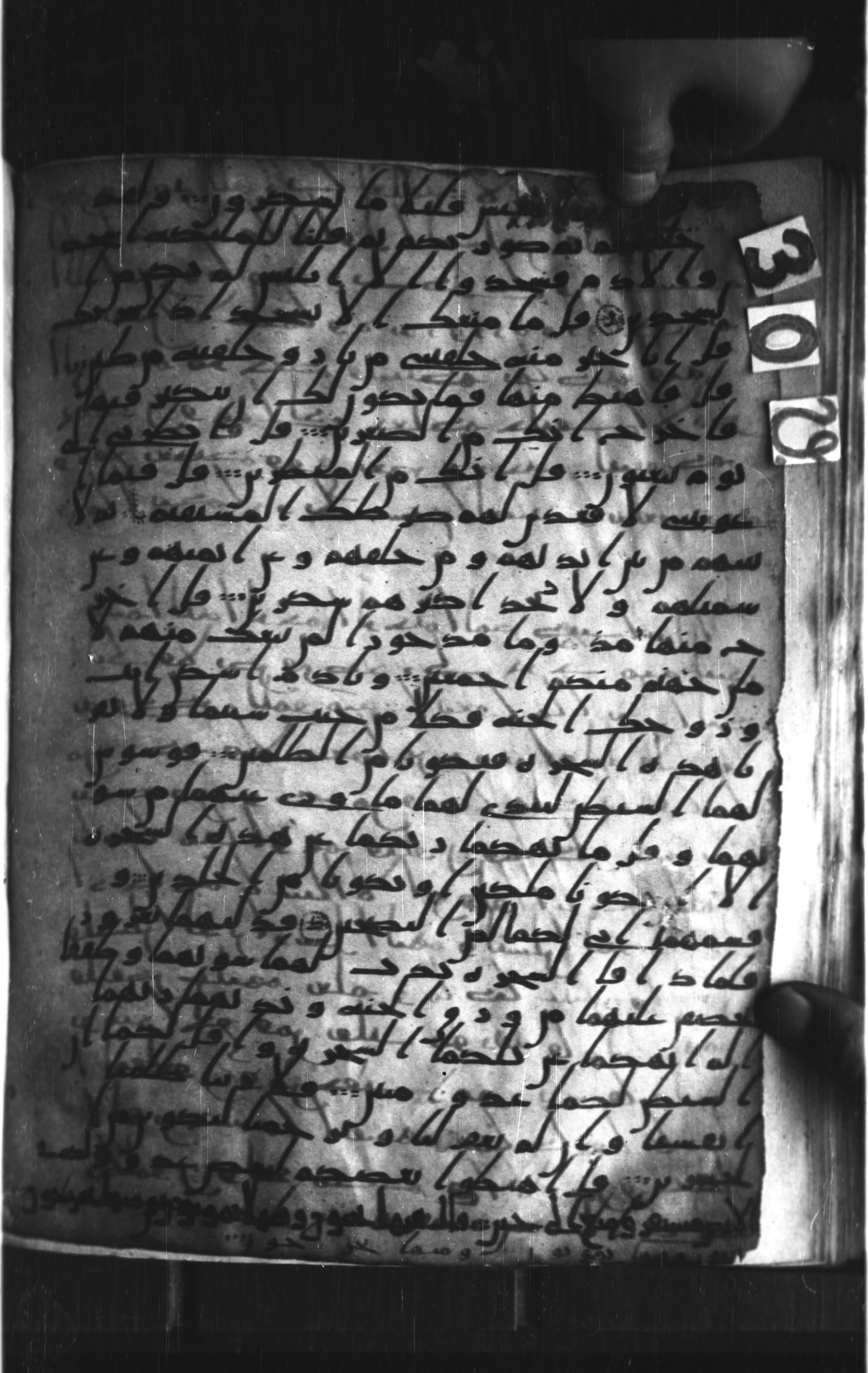 London, The British Library, Or. 2165 (Scan 1), in ḥiǧāzī II script, showing Surah 7:22 from Mid 7th to Mid 8th Century AD found in Fustat (Old Cairo), Egypt, currently housed at The British Library, London