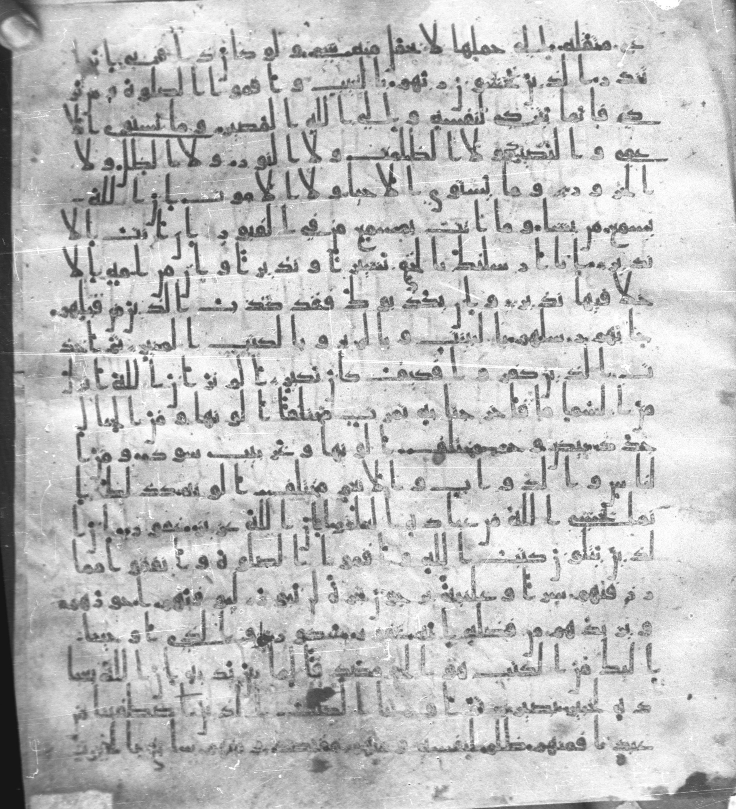 Staatsbibliothek zu Berlin, Ms. or. fol. 4313 (Scan 2), in Ḥiǧāzī (close to type II) script, showing Surah 35:21 from Mid to Late 7th Century AD found in Fustat (Old Cairo), Egypt, currently housed at Staatsbibliothek zu Berlin, Berlin