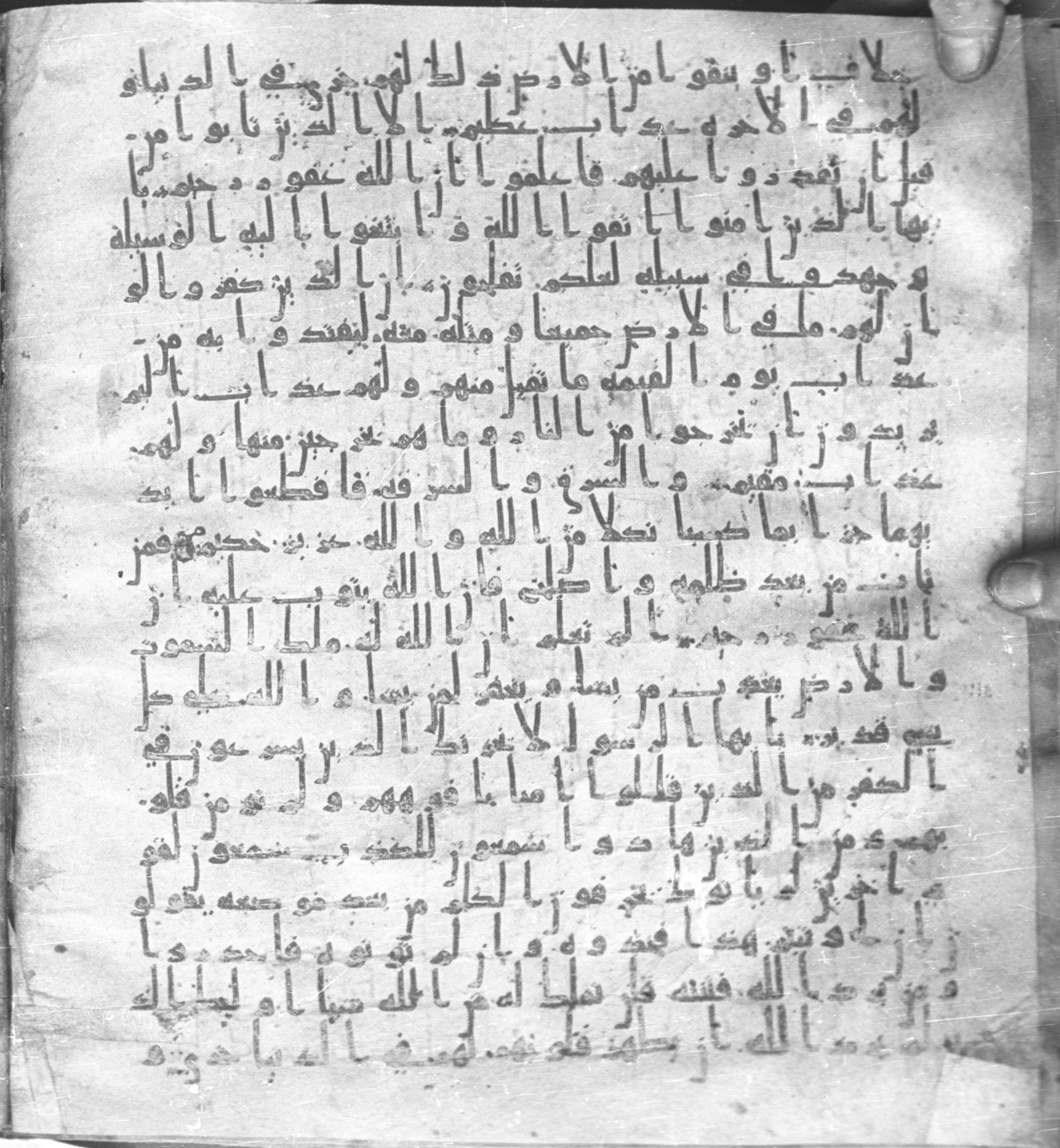 Staatsbibliothek zu Berlin, Ms. or. fol. 4313 (Scan 2), in Ḥiǧāzī (close to type II) script, showing Surah 5:39 from Mid to Late 7th Century AD found in Fustat (Old Cairo), Egypt, currently housed at Staatsbibliothek zu Berlin, Berlin