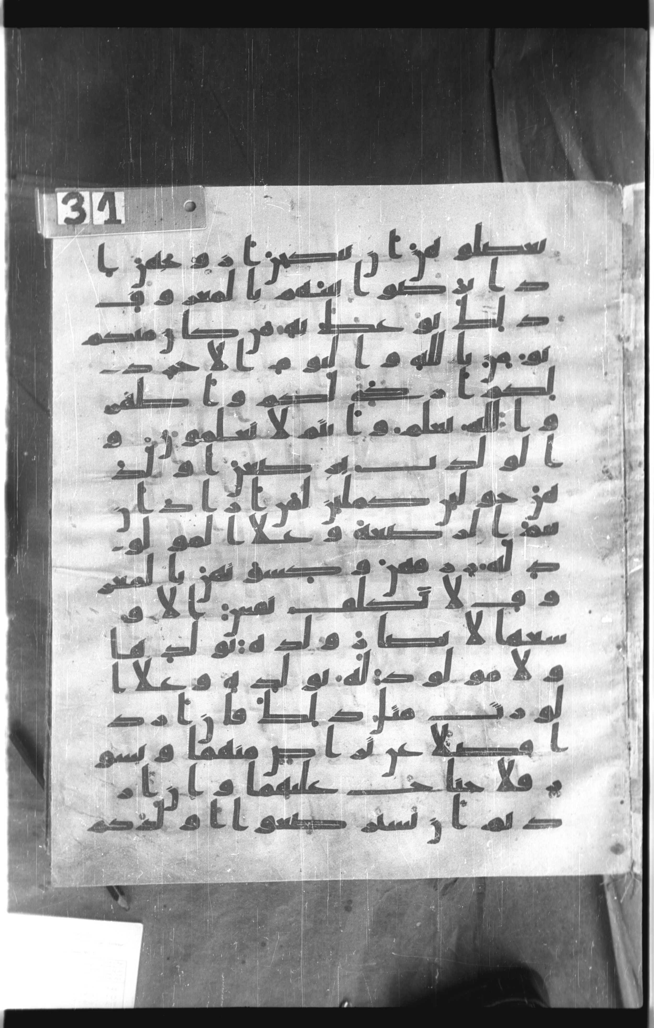 Istanbul, Topkapı Palace Museum, Saray 50385 (Scan 2), in Ḥiǧāzī IV script, showing Surah 2:232 from 8th Century AD found in Unknown, currently housed at Topkapı Palace Museum, Istanbul