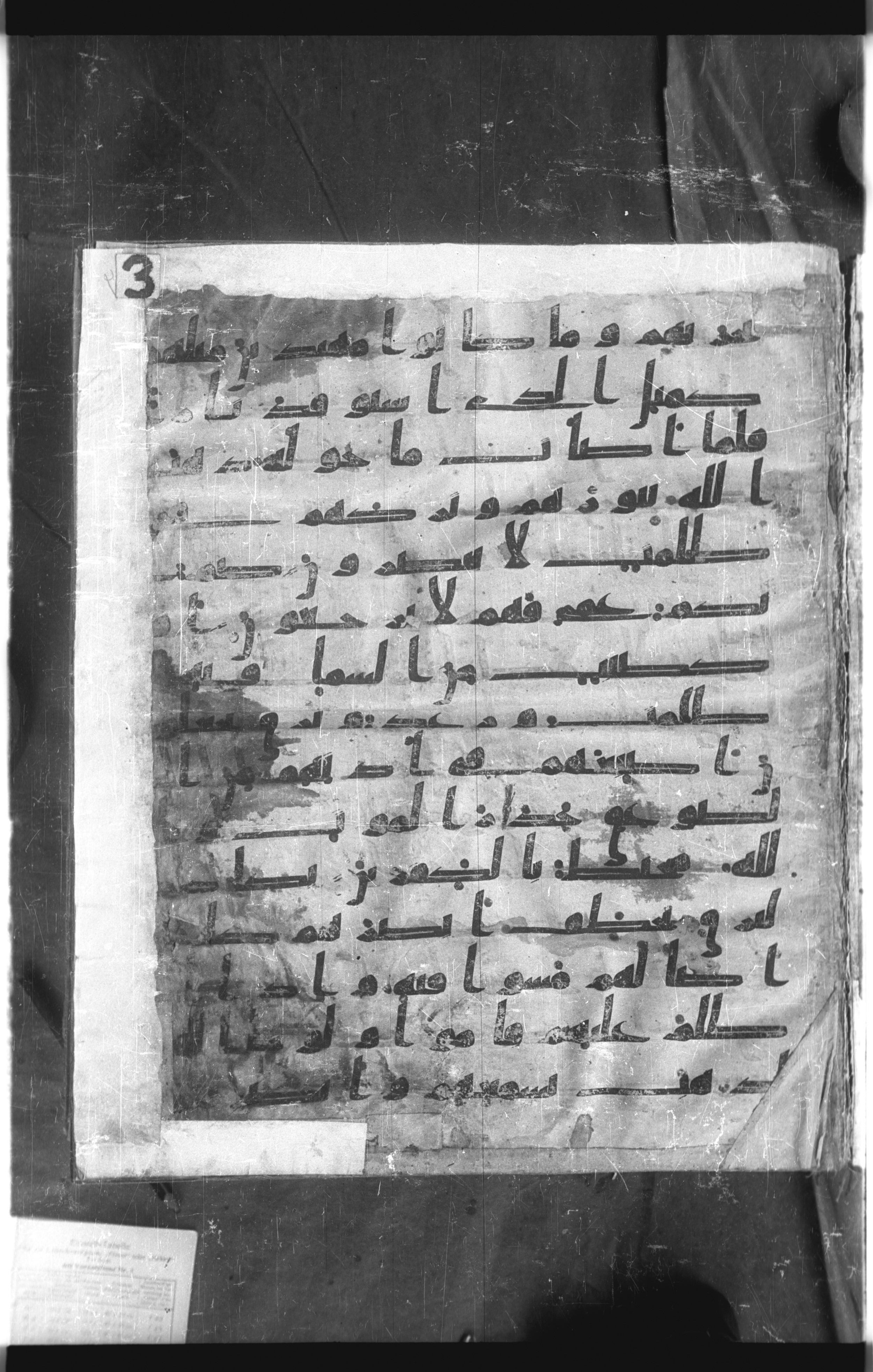 Istanbul, Topkapı Palace Museum, Saray 50385 (Scan 2), in Ḥiǧāzī IV script, showing Surah 2:16 from 8th Century AD found in Unknown, currently housed at Topkapı Palace Museum, Istanbul