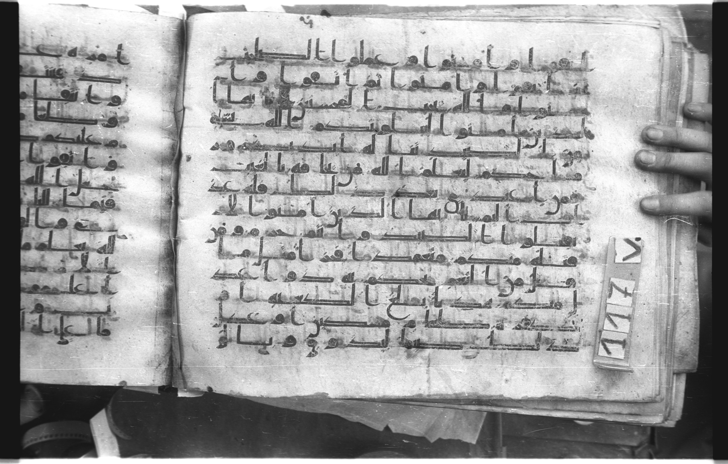 Istanbul, Topkapı Palace Museum, "Saray 50386" (Karatay 42) (Scan 1), in kūfī, type F.I script, showing Surah 5:95 from Mid-8th to Late 9th Century AD found in Unknown provenance, currently housed at Topkapı Palace Museum (Topkapı Sarayı Müzesi), Istanbul, Turkey