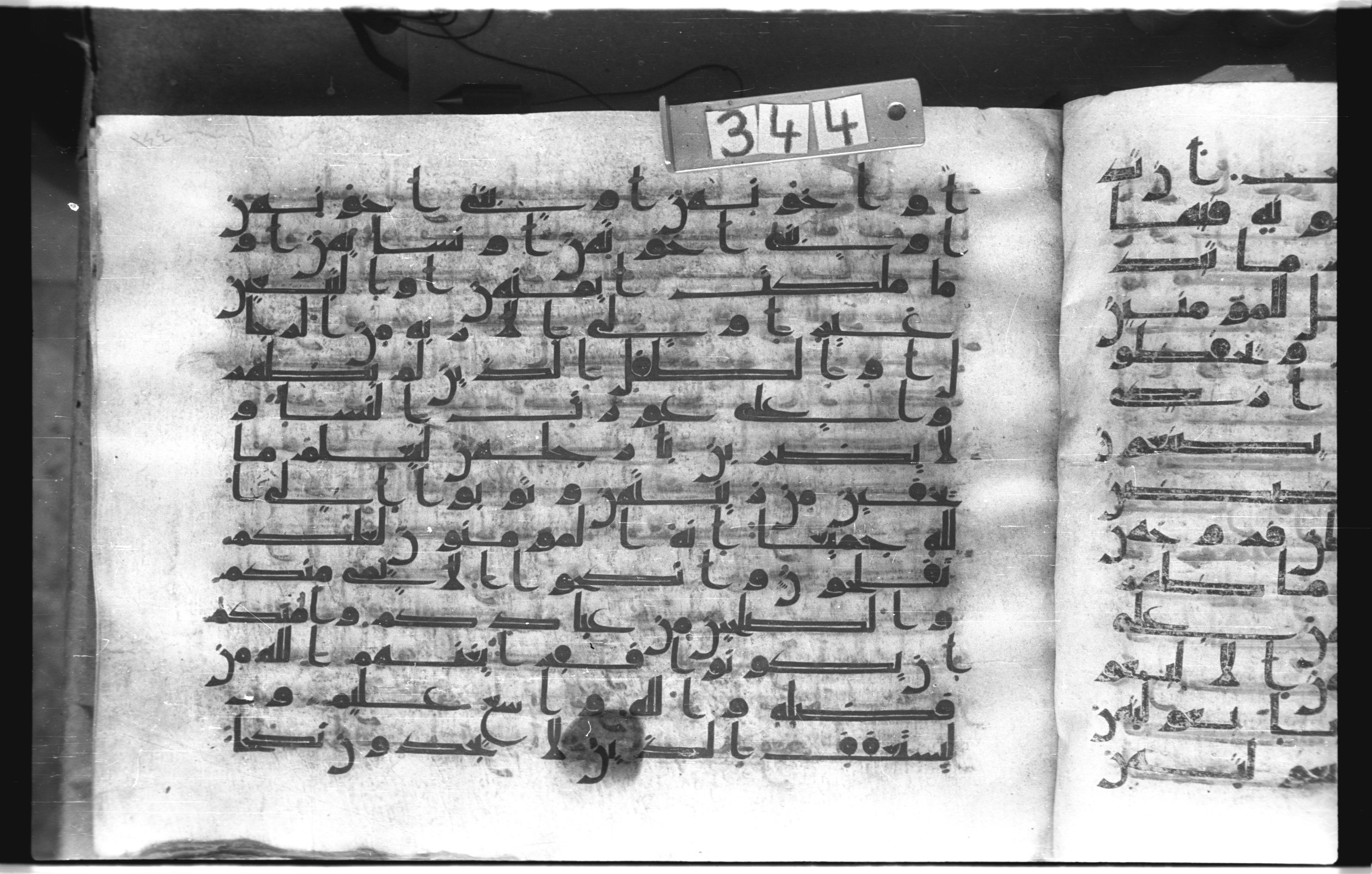 Istanbul, Topkapı Palace Museum, "Saray 50386" (Karatay 42), in kūfī, type F.I script, showing Surah 24:32 from Mid-8th to Late 9th Century AD found in Unknown provenance, currently housed at Topkapı Palace Museum (Topkapı Sarayı Müzesi), Istanbul, Turkey