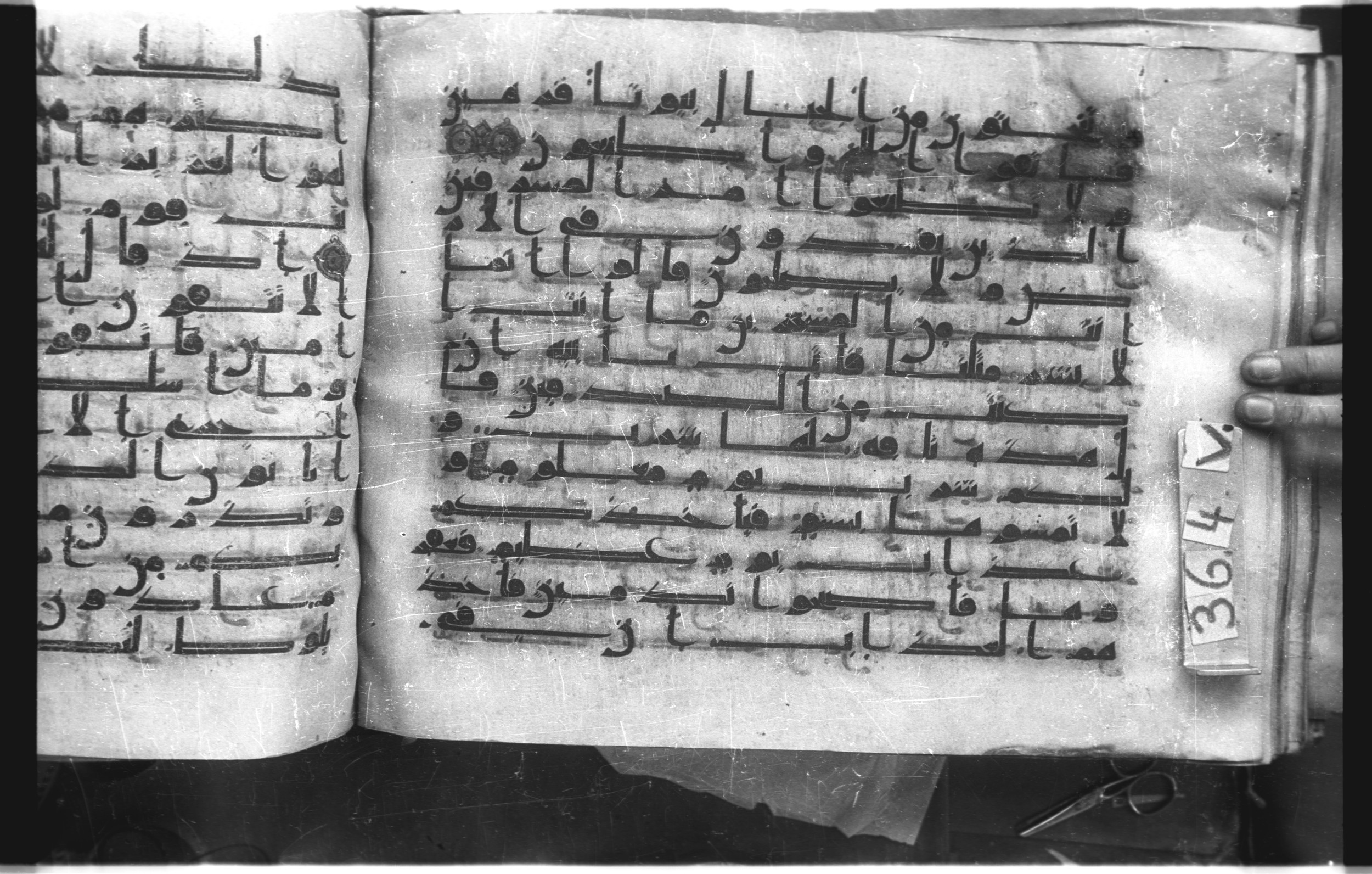 Istanbul, Topkapı Palace Museum, "Saray 50386" (Karatay 42), in kūfī, type F.I script, showing Surah 26:151 from Mid-8th to Late 9th Century AD found in Unknown provenance, currently housed at Topkapı Palace Museum (Topkapı Sarayı Müzesi), Istanbul, Turkey