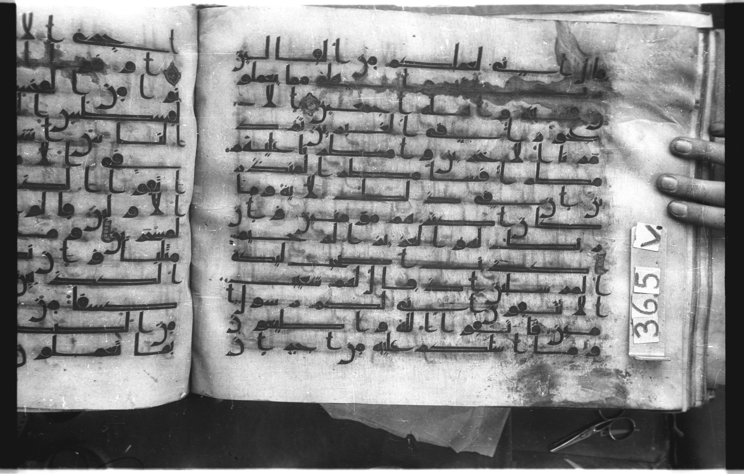 Istanbul, Topkapı Palace Museum, "Saray 50386" (Karatay 42), in kūfī, type F.I script, showing Surah 26:175 from Mid-8th to Late 9th Century AD found in Unknown provenance, currently housed at Topkapı Palace Museum (Topkapı Sarayı Müzesi), Istanbul, Turkey