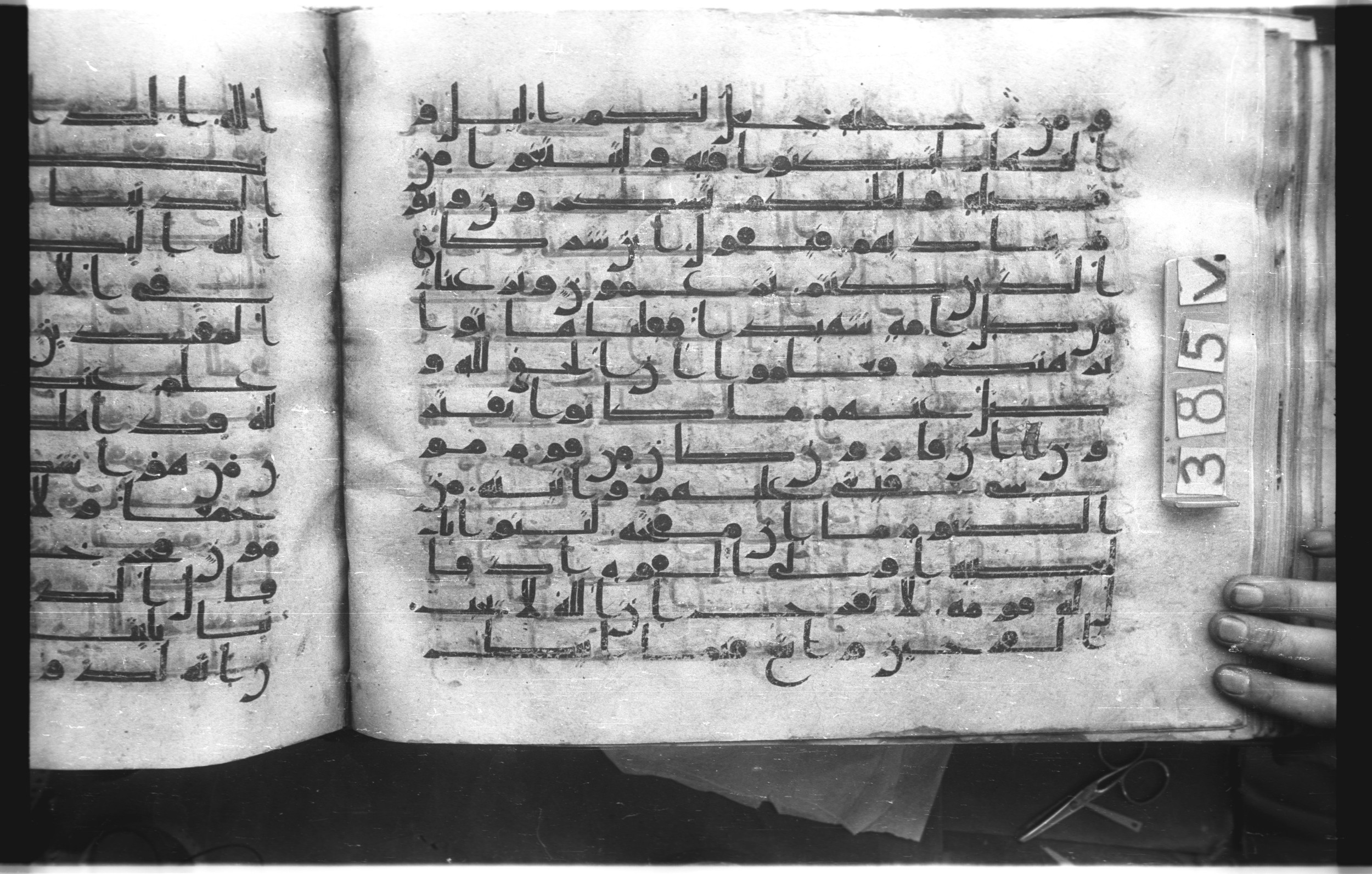 Istanbul, Topkapı Palace Museum, "Saray 50386" (Karatay 42), in kūfī, type F.I script, showing Surah 28:76 from Mid-8th to Late 9th Century AD found in Unknown provenance, currently housed at Topkapı Palace Museum (Topkapı Sarayı Müzesi), Istanbul, Turkey