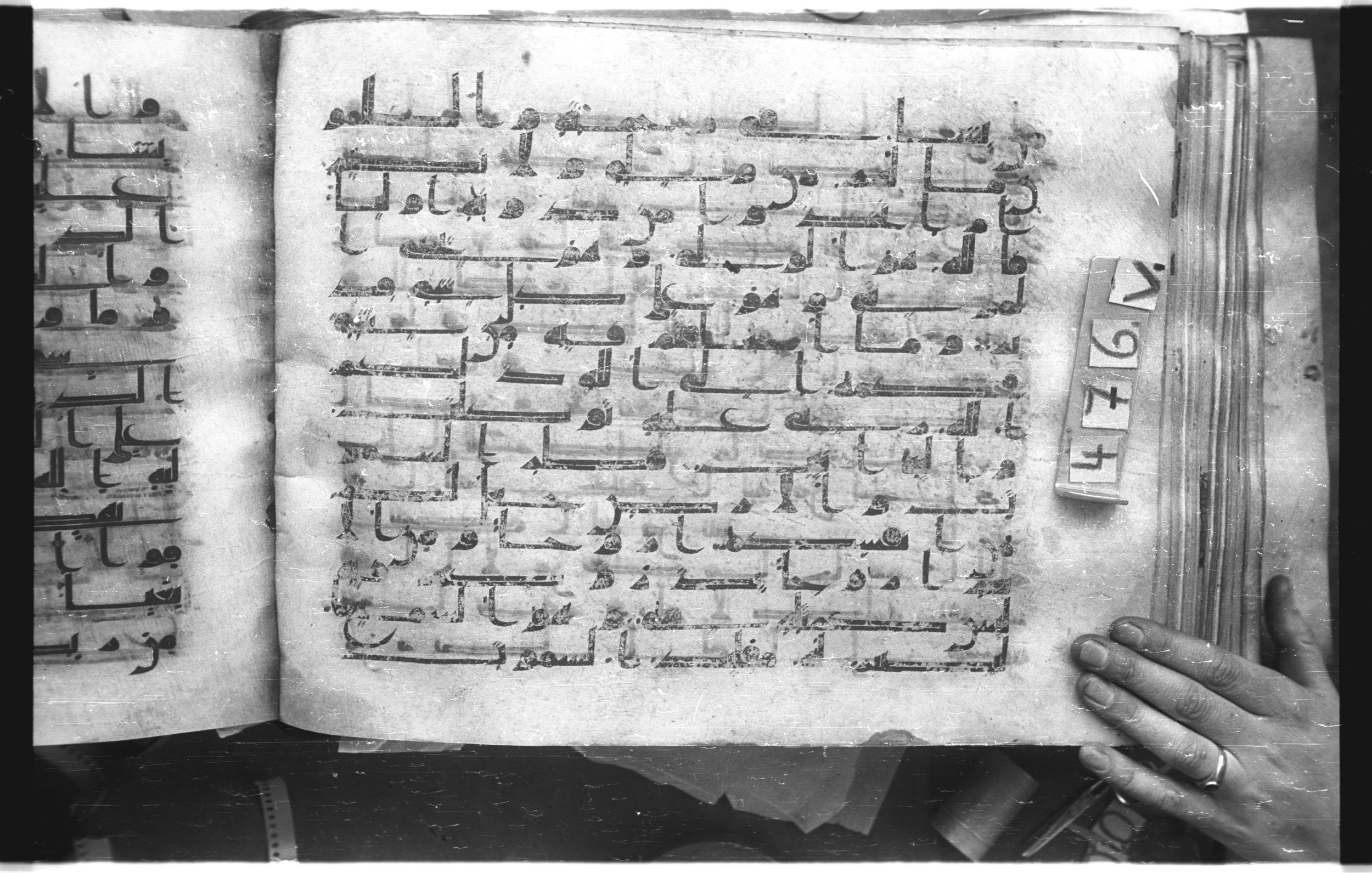 Istanbul, Topkapı Palace Museum, "Saray 50386" (Karatay 42) (Scan 2), in kūfī, type F.I script, showing Surah 42:8 from Mid-8th to Late 9th Century AD found in Unknown provenance, currently housed at Topkapı Palace Museum (Topkapı Sarayı Müzesi), Istanbul, Turkey