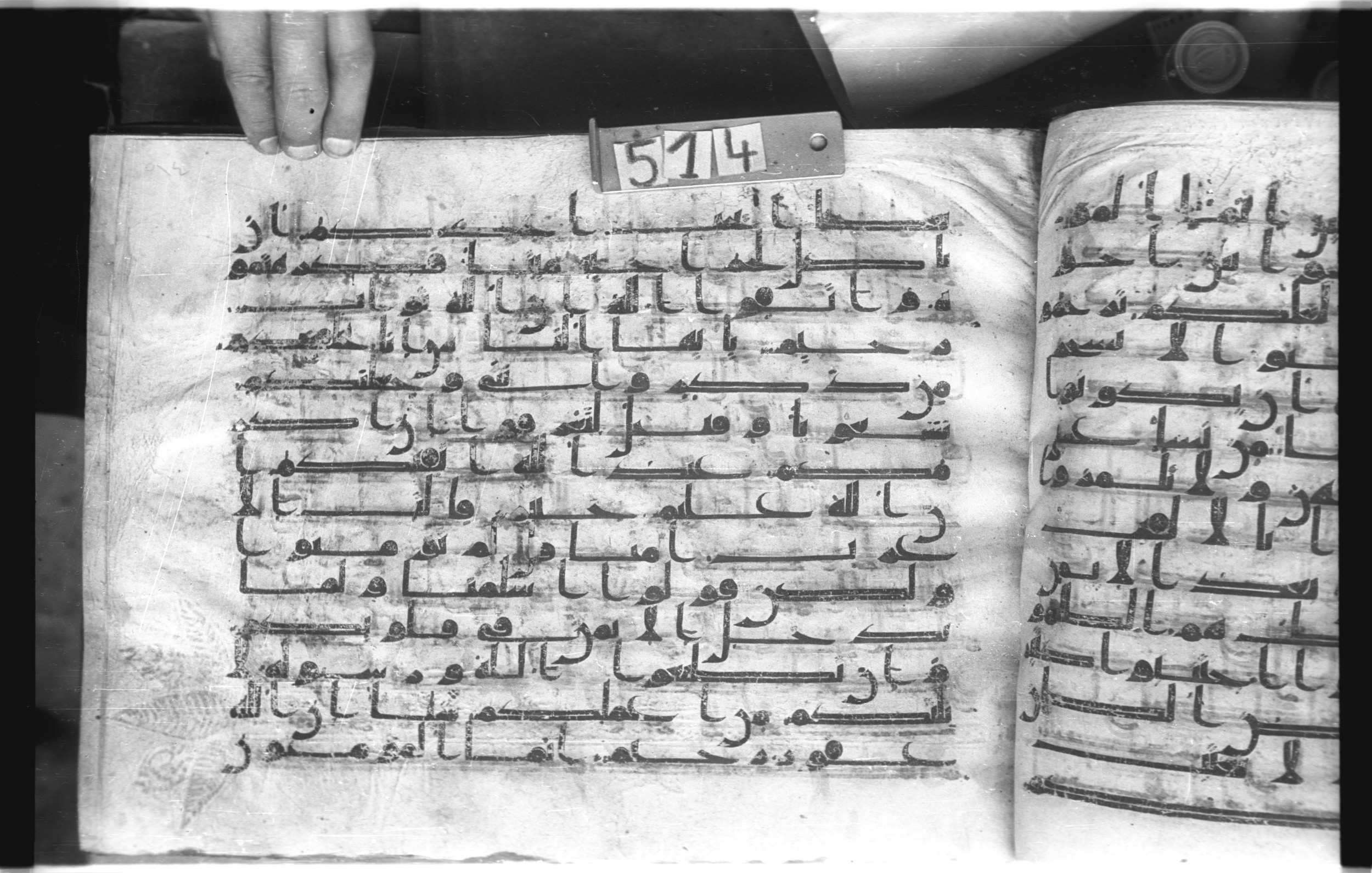Istanbul, Topkapı Palace Museum, "Saray 50386" (Karatay 42) (Scan 2), in kūfī, type F.I script, showing Surah 49:12 from Mid-8th to Late 9th Century AD found in Unknown provenance, currently housed at Topkapı Palace Museum (Topkapı Sarayı Müzesi), Istanbul, Turkey