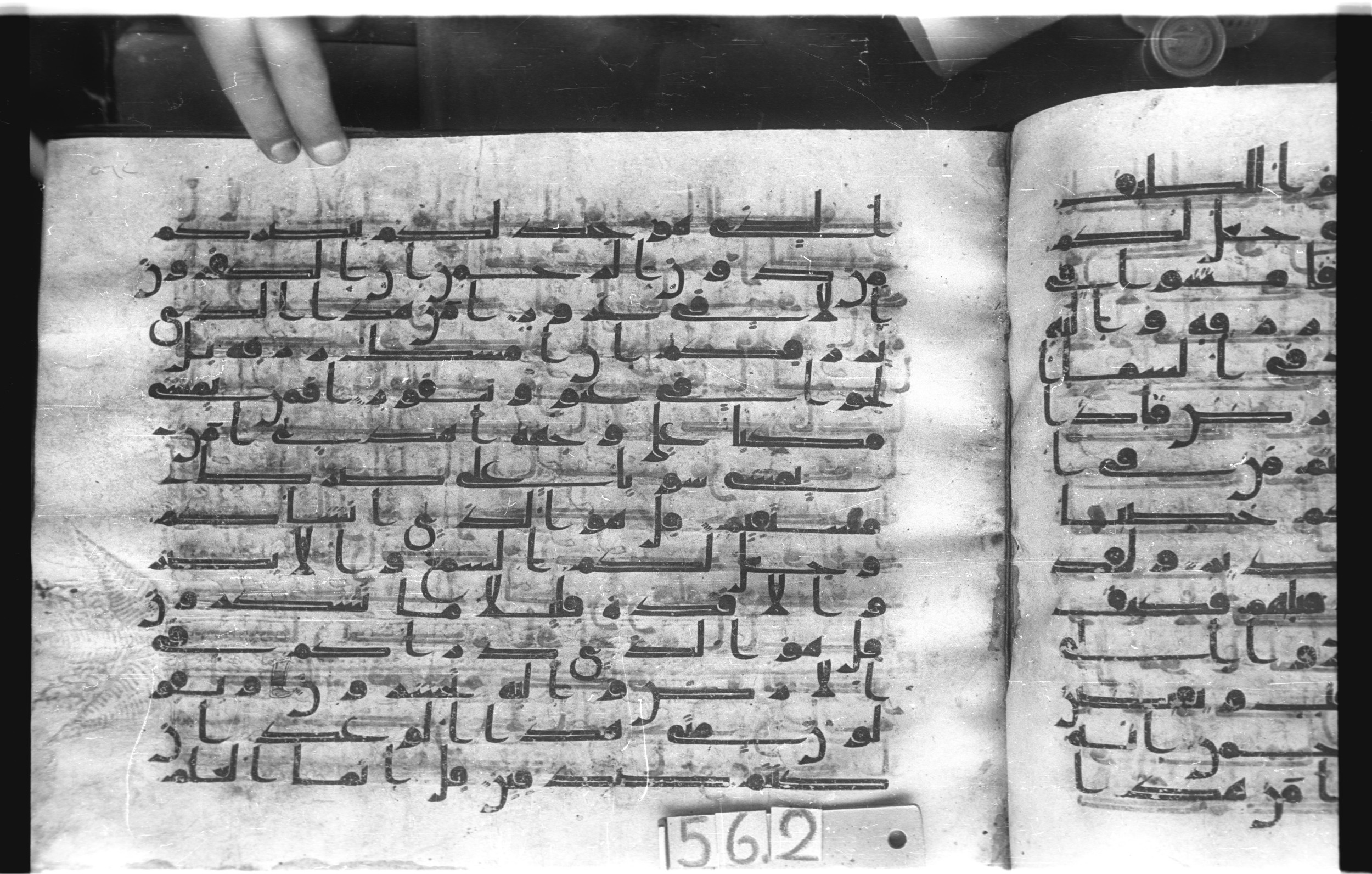 Istanbul, Topkapı Palace Museum, "Saray 50386" (Karatay 42), in kūfī, type F.I script, showing Surah 67:21 from Mid-8th to Late 9th Century AD found in Unknown provenance, currently housed at Topkapı Palace Museum (Topkapı Sarayı Müzesi), Istanbul, Turkey