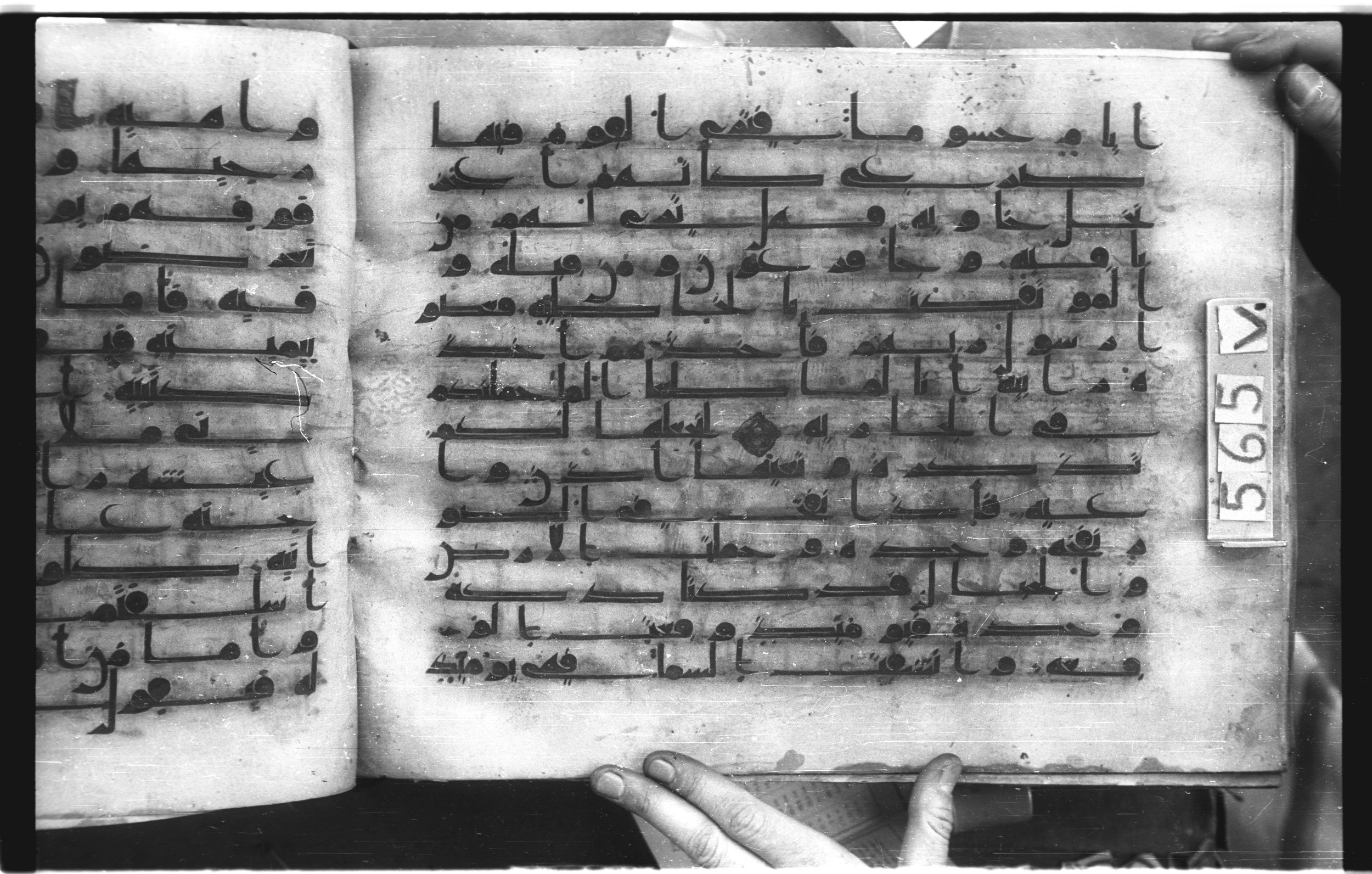 Istanbul, Topkapı Palace Museum, "Saray 50386" (Karatay 42), in kūfī, type F.I script, showing Surah 69:13 from Mid-8th to Late 9th Century AD found in Unknown provenance, currently housed at Topkapı Palace Museum (Topkapı Sarayı Müzesi), Istanbul, Turkey