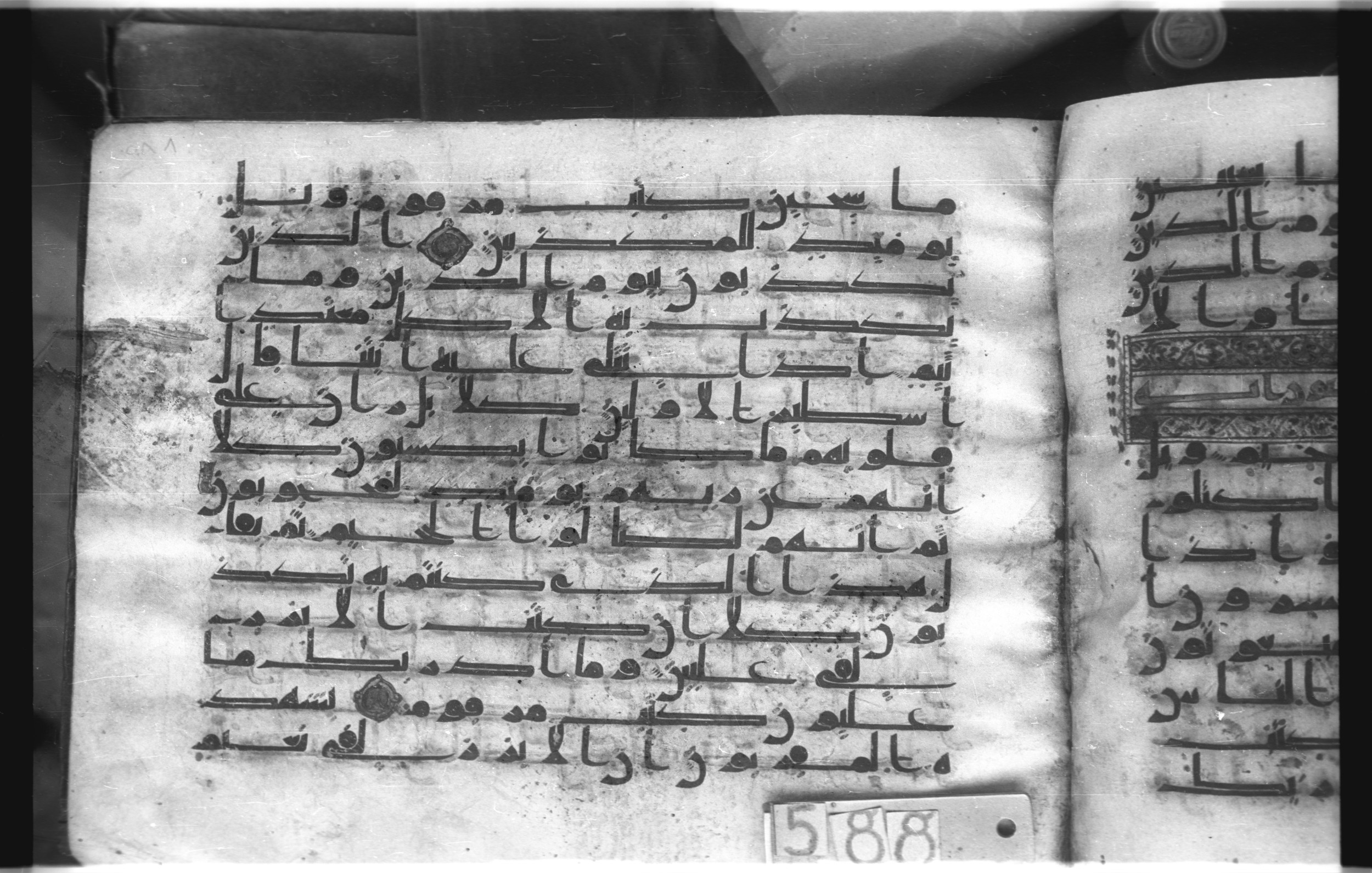 Istanbul, Topkapı Palace Museum, "Saray 50386" (Karatay 42), in kūfī, type F.I script, showing Surah 83:21 from Mid-8th to Late 9th Century AD found in Unknown provenance, currently housed at Topkapı Palace Museum (Topkapı Sarayı Müzesi), Istanbul, Turkey
