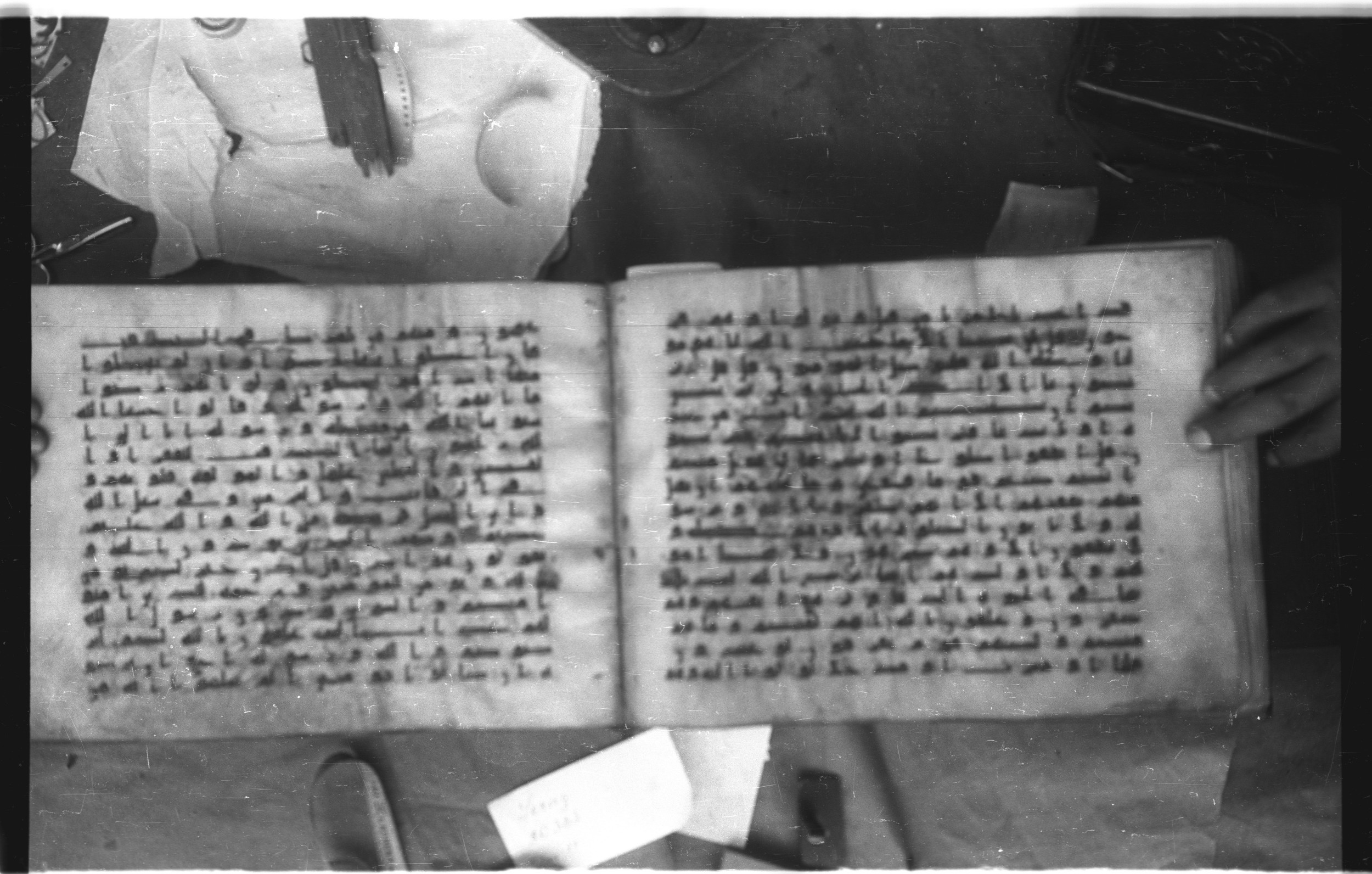 Topkapı Palace Museum, Saray 50395 (Scan 2), in Kūfī D IV script, showing Surah 9:56 from Mid 8th to Late 9th Century AD found in Unknown, currently housed at Topkapı Palace Museum (Topkapı Sarayı Müzesi), Istanbul, Turkey