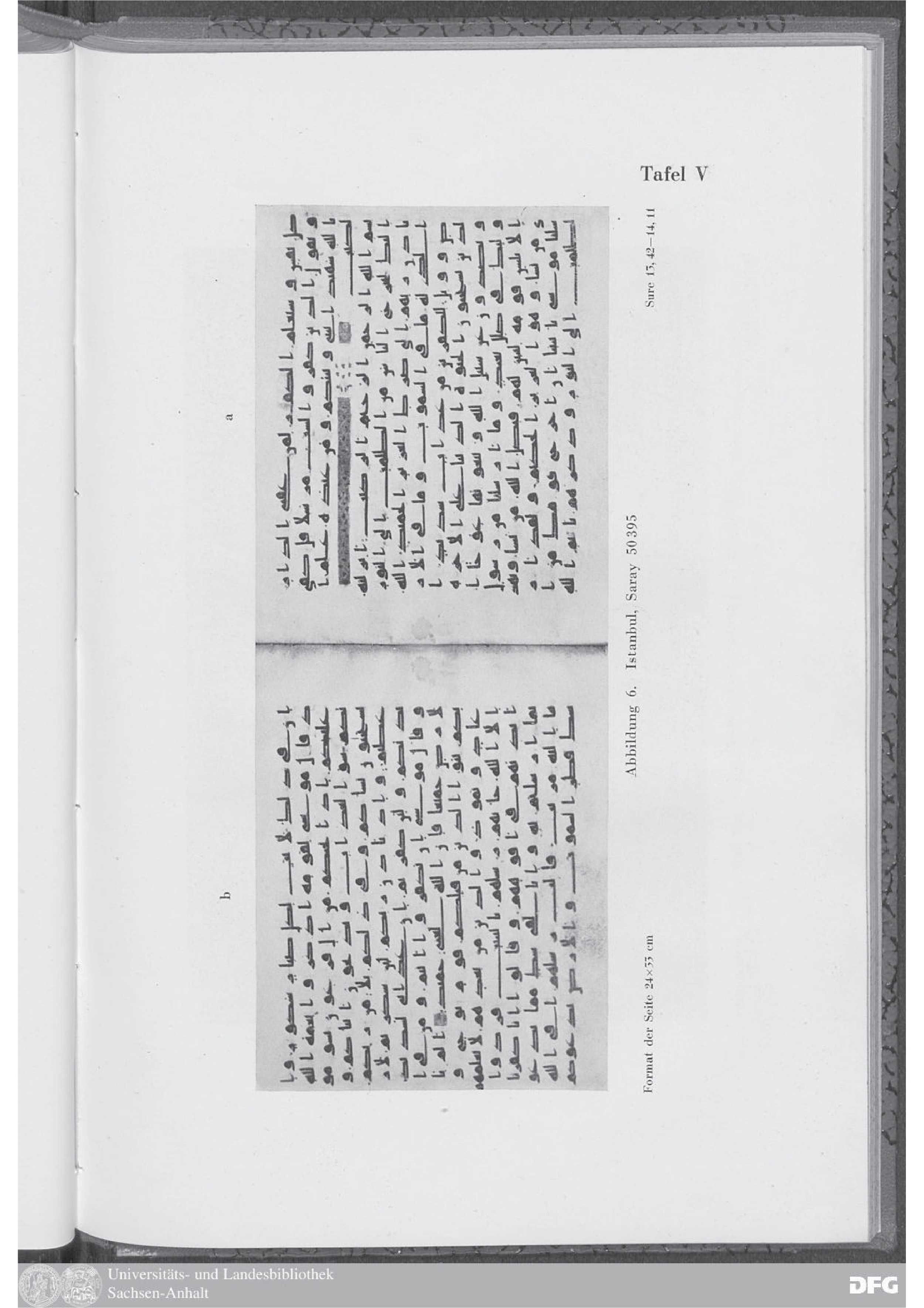 Topkapı Palace Museum, Saray 50395 (Scan 2), in Kūfī D IV script, showing Surah 13:43 from Mid 8th to Late 9th Century AD found in Unknown, currently housed at Topkapı Palace Museum (Topkapı Sarayı Müzesi), Istanbul, Turkey