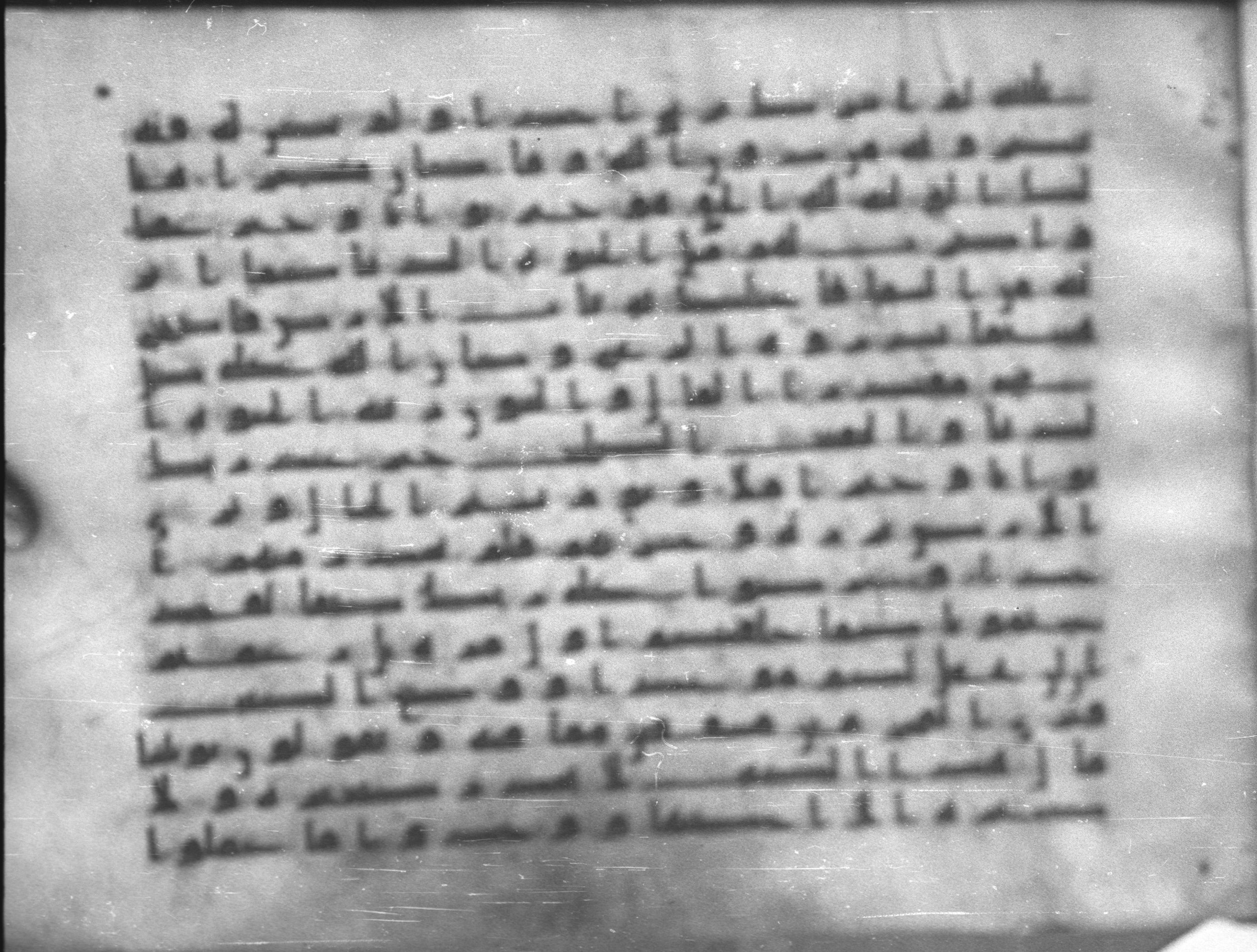 Topkapı Palace Museum, Saray 50395 (Scan 1), in Kūfī D IV script, showing Surah 18:49 from Mid 8th to Late 9th Century AD found in Unknown, currently housed at Topkapı Palace Museum (Topkapı Sarayı Müzesi), Istanbul, Turkey
