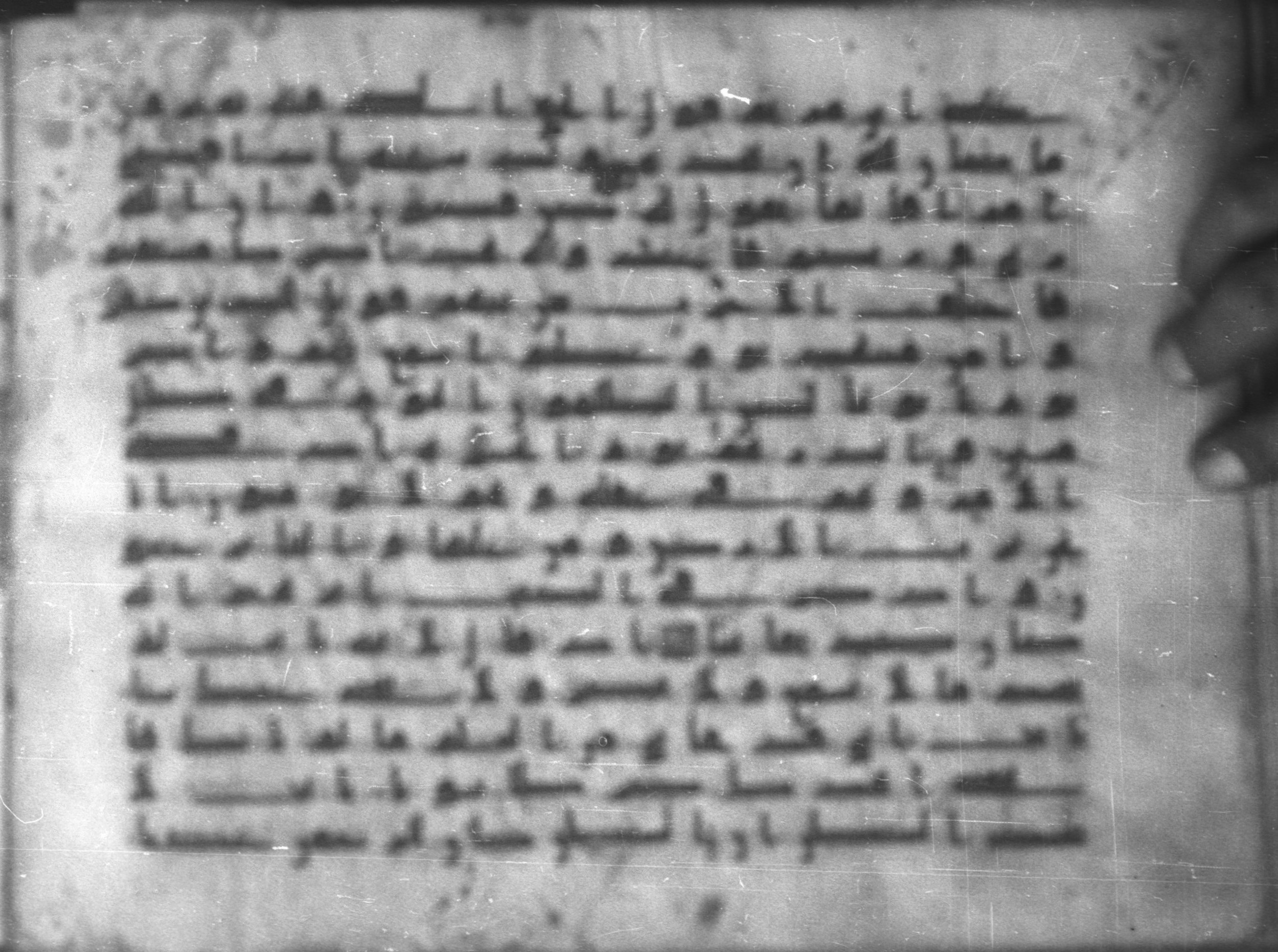 Topkapı Palace Museum, Saray 50395 (Scan 1), in Kūfī D IV script, showing Surah 19:39 from Mid 8th to Late 9th Century AD found in Unknown, currently housed at Topkapı Palace Museum (Topkapı Sarayı Müzesi), Istanbul, Turkey