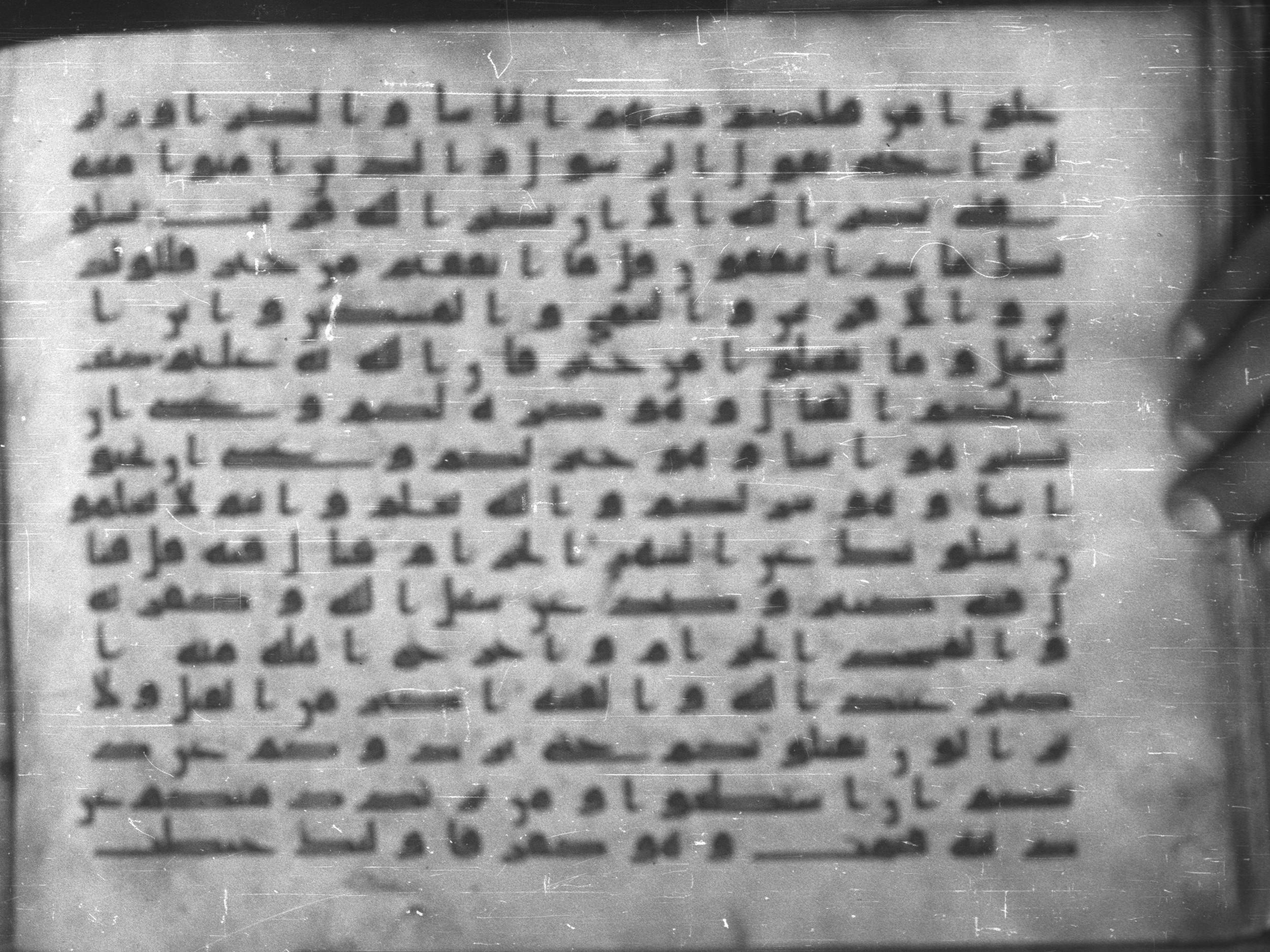 Topkapı Palace Museum, Saray 50395 (Scan 1), in Kūfī D IV script, showing Surah 2:217 from Mid 8th to Late 9th Century AD found in Unknown, currently housed at Topkapı Palace Museum (Topkapı Sarayı Müzesi), Istanbul, Turkey