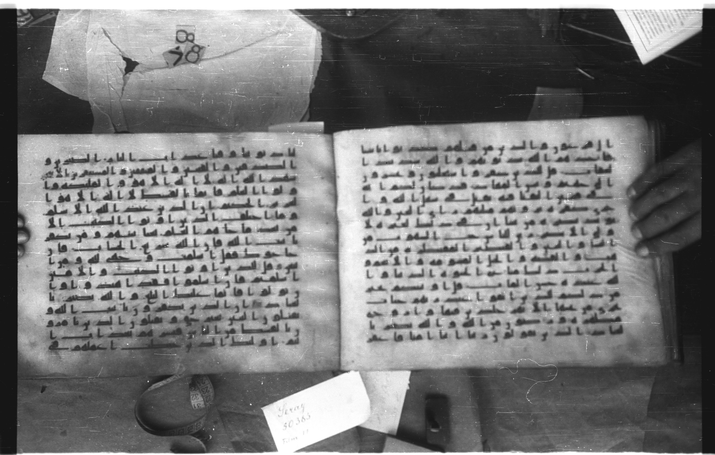 Topkapı Palace Museum, Saray 50395 (Scan 2), in Kūfī D IV script, showing Surah 3:16 from Mid 8th to Late 9th Century AD found in Unknown, currently housed at Topkapı Palace Museum (Topkapı Sarayı Müzesi), Istanbul, Turkey