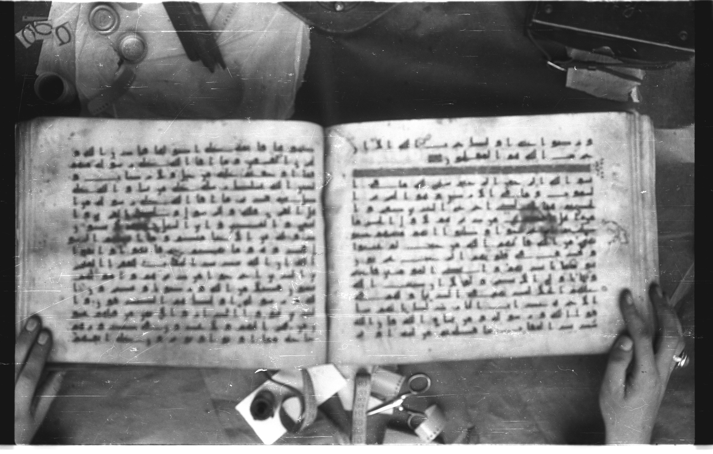 Topkapı Palace Museum, Saray 50395 (Scan 2), in Kūfī D IV script, showing Surah 59:3 from Mid 8th to Late 9th Century AD found in Unknown, currently housed at Topkapı Palace Museum (Topkapı Sarayı Müzesi), Istanbul, Turkey