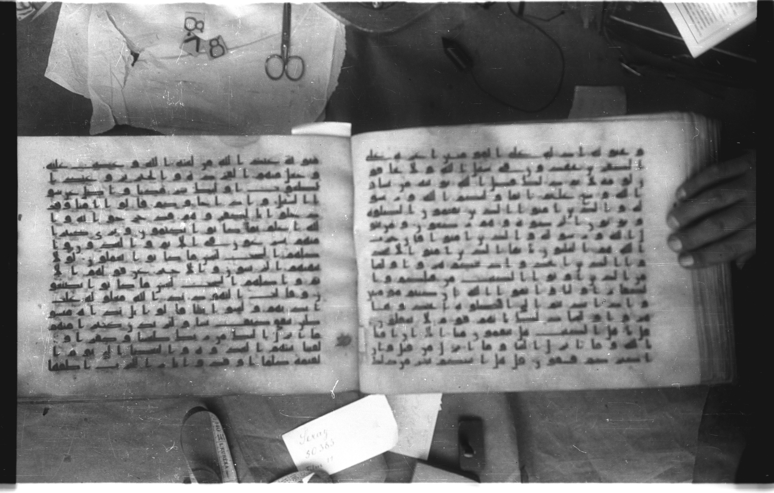 Topkapı Palace Museum, Saray 50395 (Scan 2), in Kūfī D IV script, showing Surah 5:56 from Mid 8th to Late 9th Century AD found in Unknown, currently housed at Topkapı Palace Museum (Topkapı Sarayı Müzesi), Istanbul, Turkey