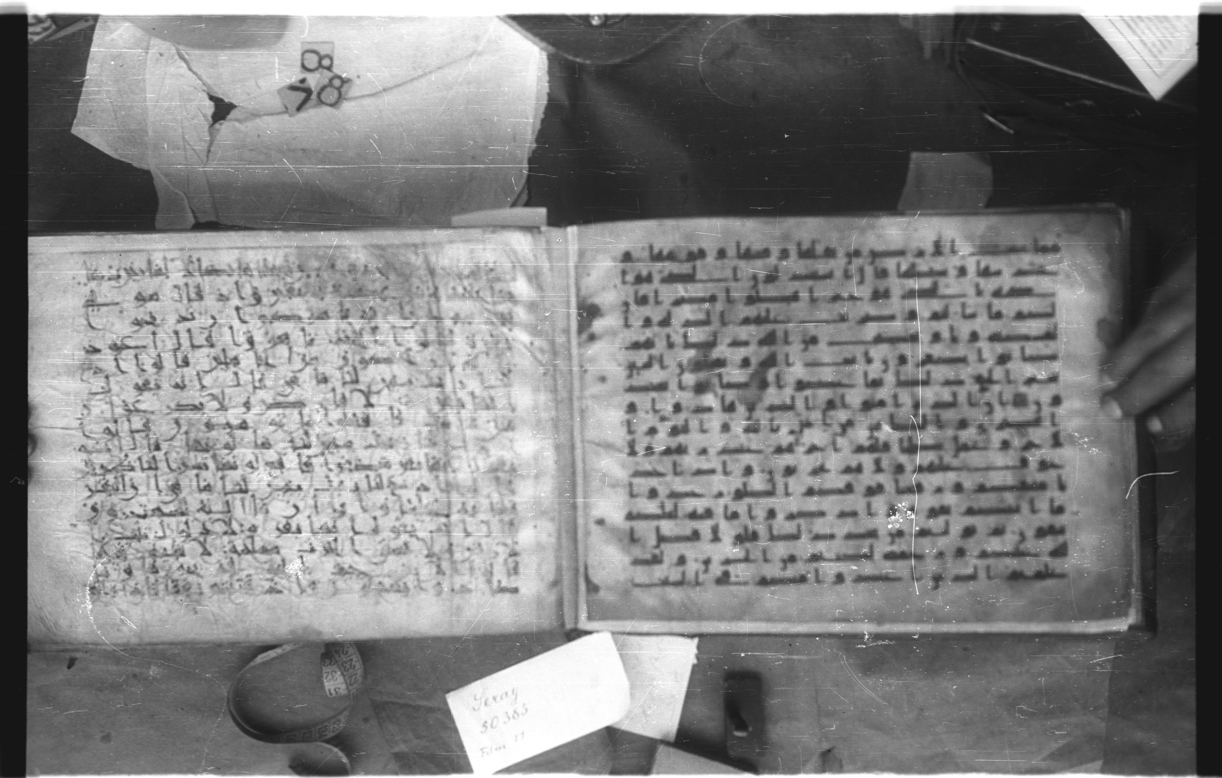 Topkapı Palace Museum, Saray 50395 (Scan 2), in Kūfī D IV script, showing Surah 2:64 from Mid 8th to Late 9th Century AD found in Unknown, currently housed at Topkapı Palace Museum (Topkapı Sarayı Müzesi), Istanbul, Turkey