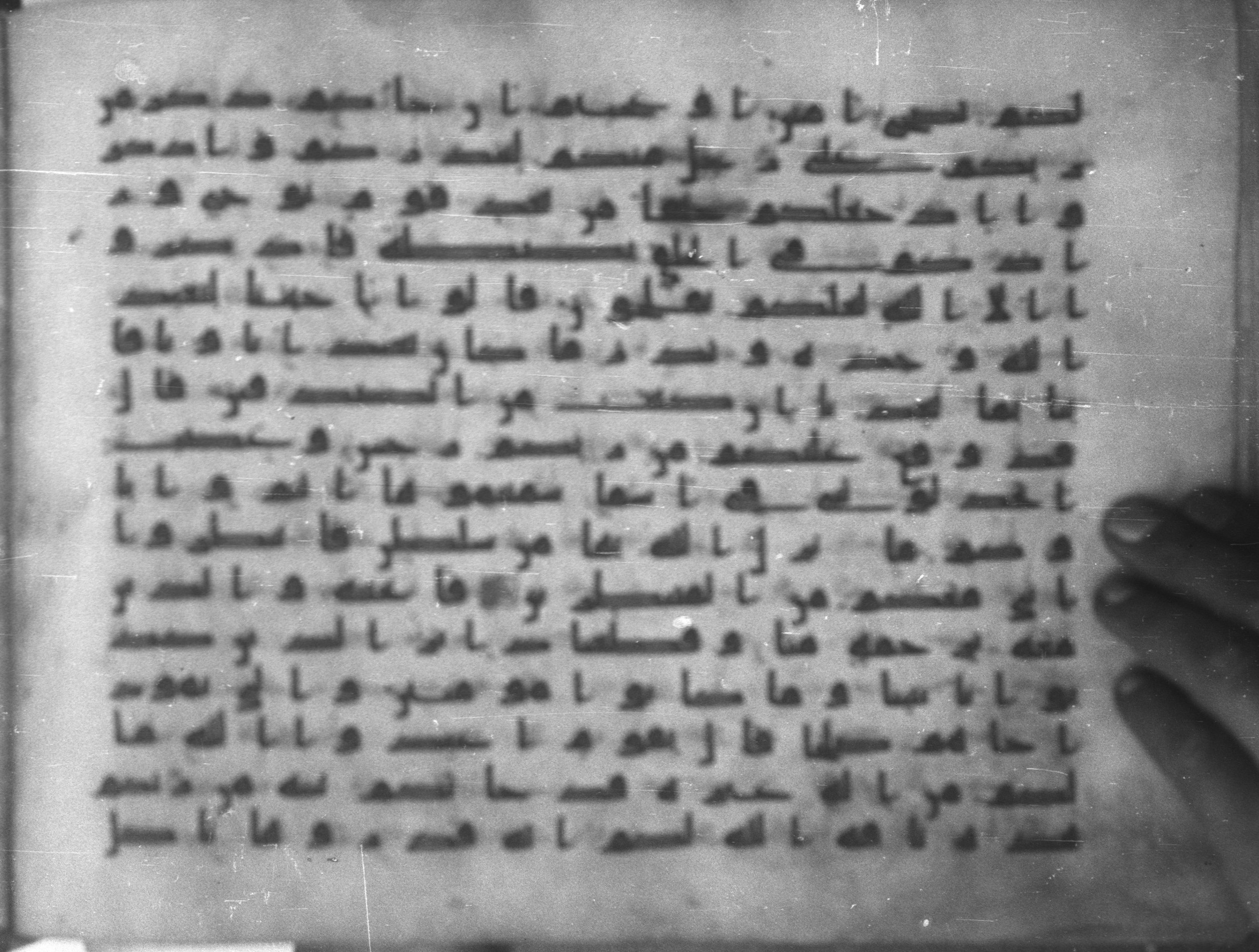Topkapı Palace Museum, Saray 50395 (Scan 1), in Kūfī D IV script, showing Surah 7:73 from Mid 8th to Late 9th Century AD found in Unknown, currently housed at Topkapı Palace Museum (Topkapı Sarayı Müzesi), Istanbul, Turkey
