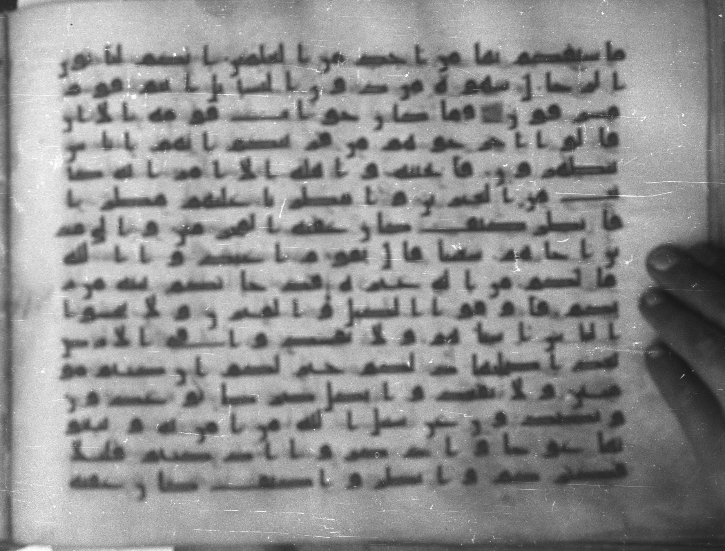Topkapı Palace Museum, Saray 50395 (Scan 1), in Kūfī D IV script, showing Surah 7:83 from Mid 8th to Late 9th Century AD found in Unknown, currently housed at Topkapı Palace Museum (Topkapı Sarayı Müzesi), Istanbul, Turkey
