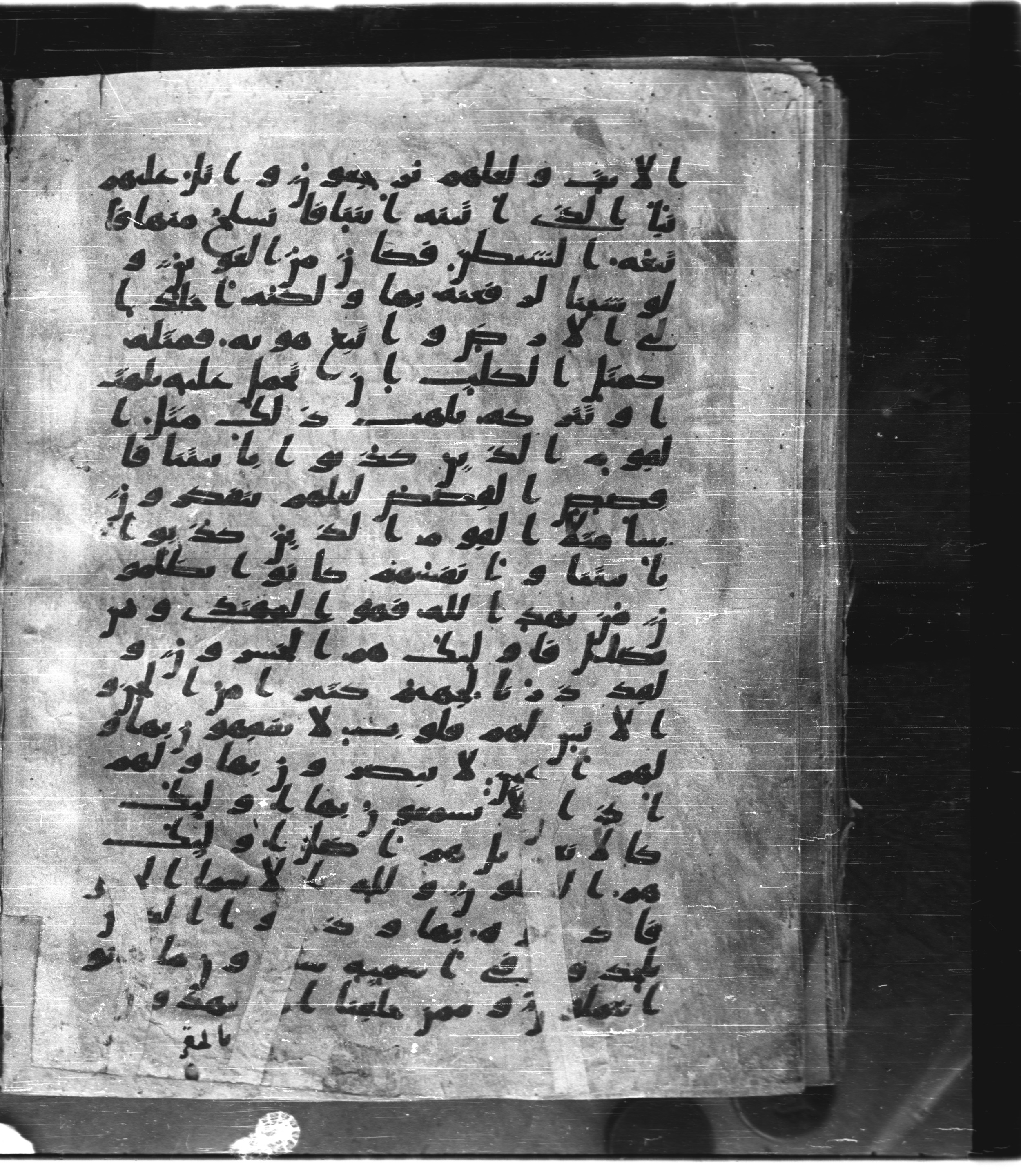 Saray Medina 1a (Karatay 3), in Kūfī script, showing Surah 7:175 from 8th Century AD found in Medina, currently housed at Topkapı Palace Museum, Istanbul