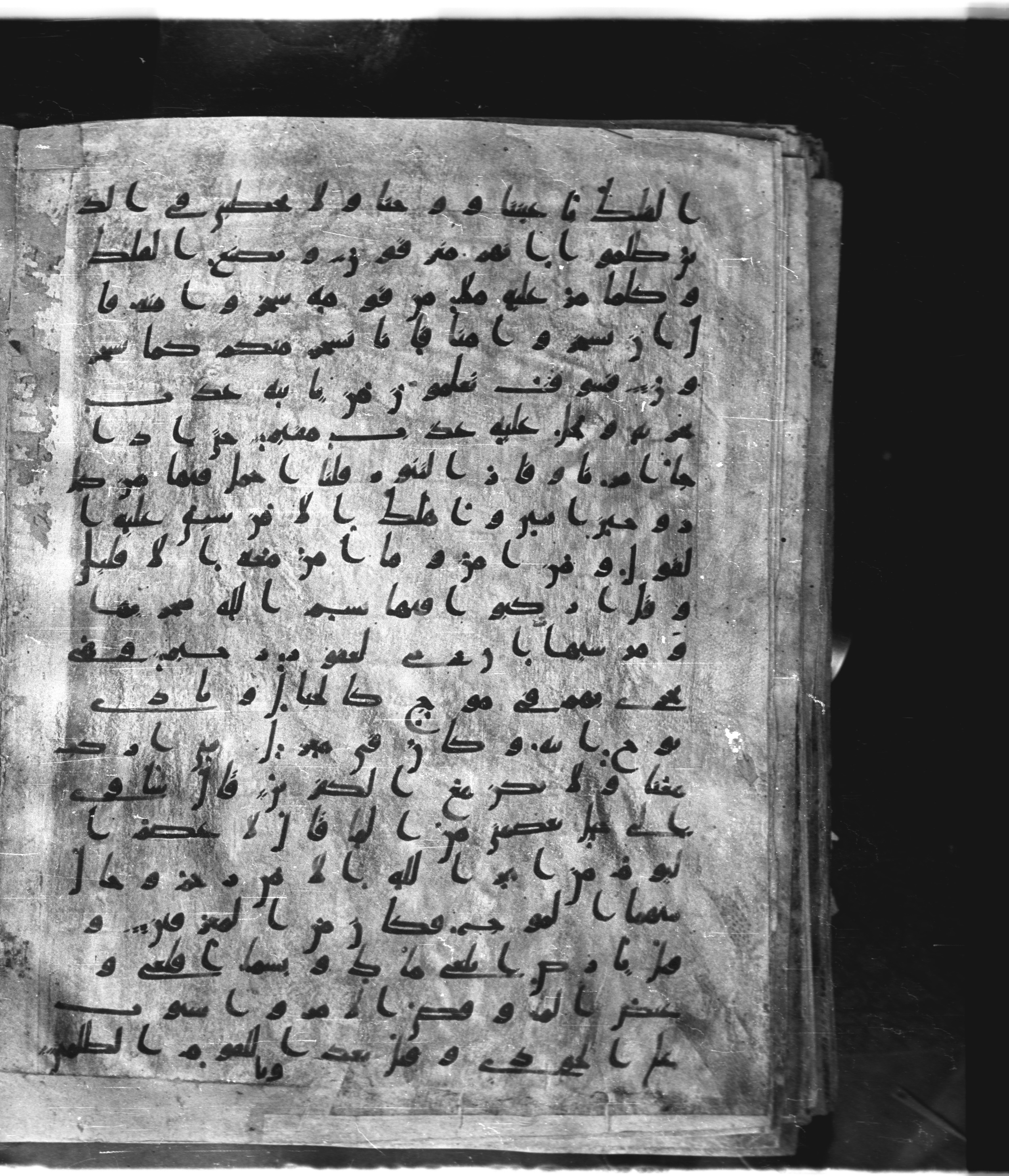 Saray Medina 1a (Karatay 3), in Kūfī script, showing Surah 11:39 from 8th Century AD found in Medina, currently housed at Topkapı Palace Museum, Istanbul