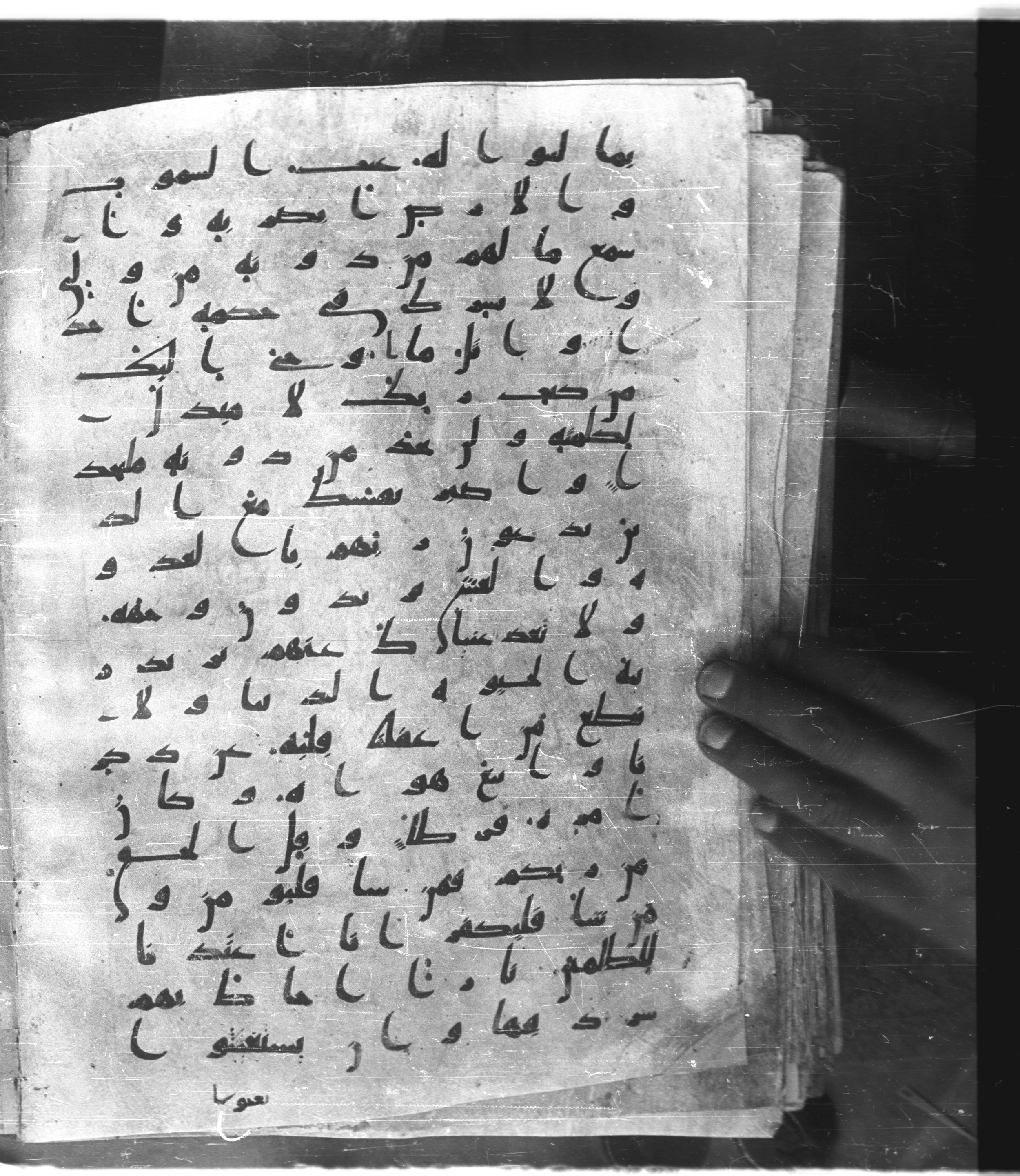 Saray Medina 1a (Karatay 3), in Kūfī script, showing Surah 18:28 from 8th Century AD found in Medina, currently housed at Topkapı Palace Museum, Istanbul