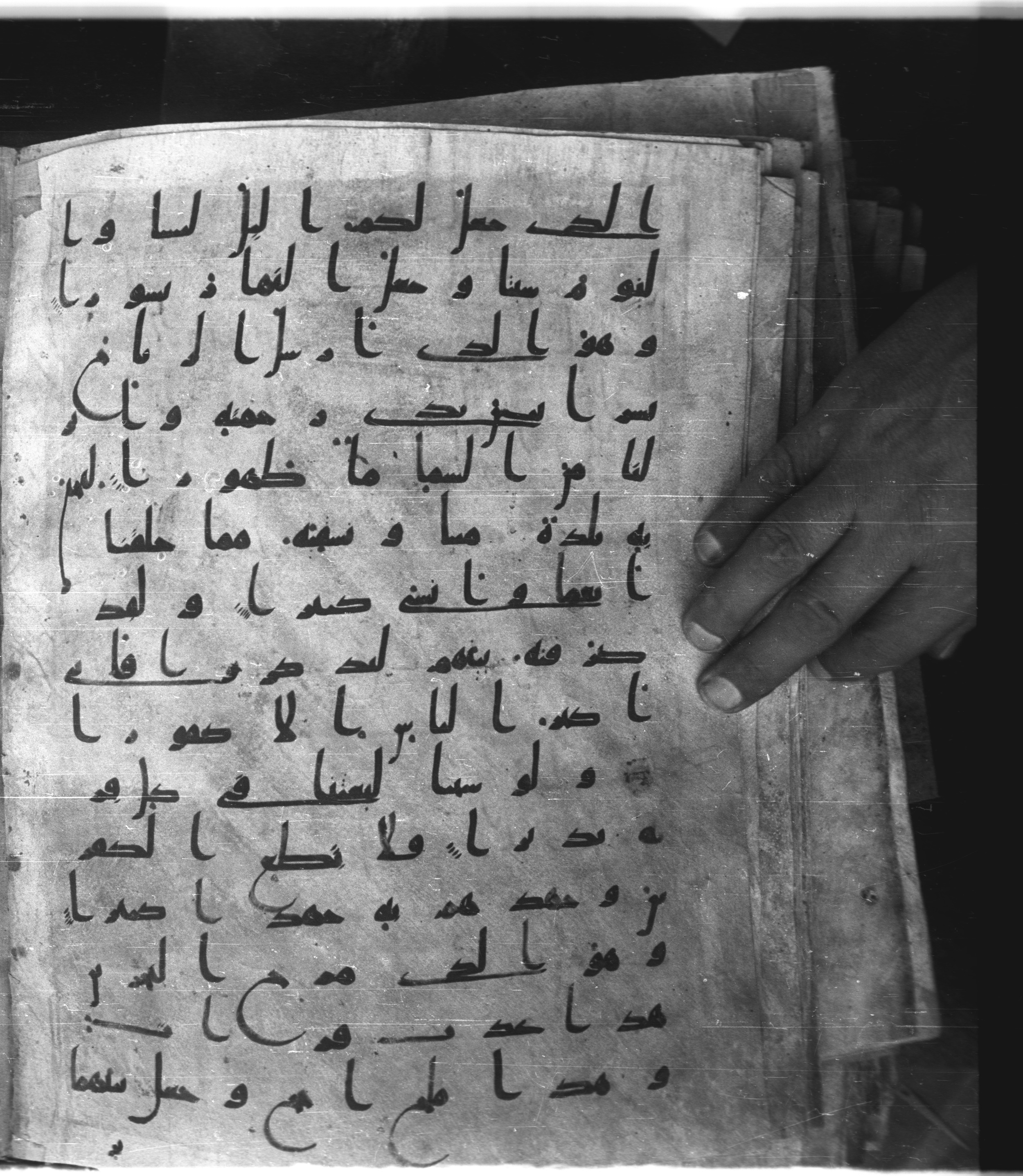 Saray Medina 1a (Karatay 3), in Kūfī script, showing Surah 25:52 from 8th Century AD found in Medina, currently housed at Topkapı Palace Museum, Istanbul