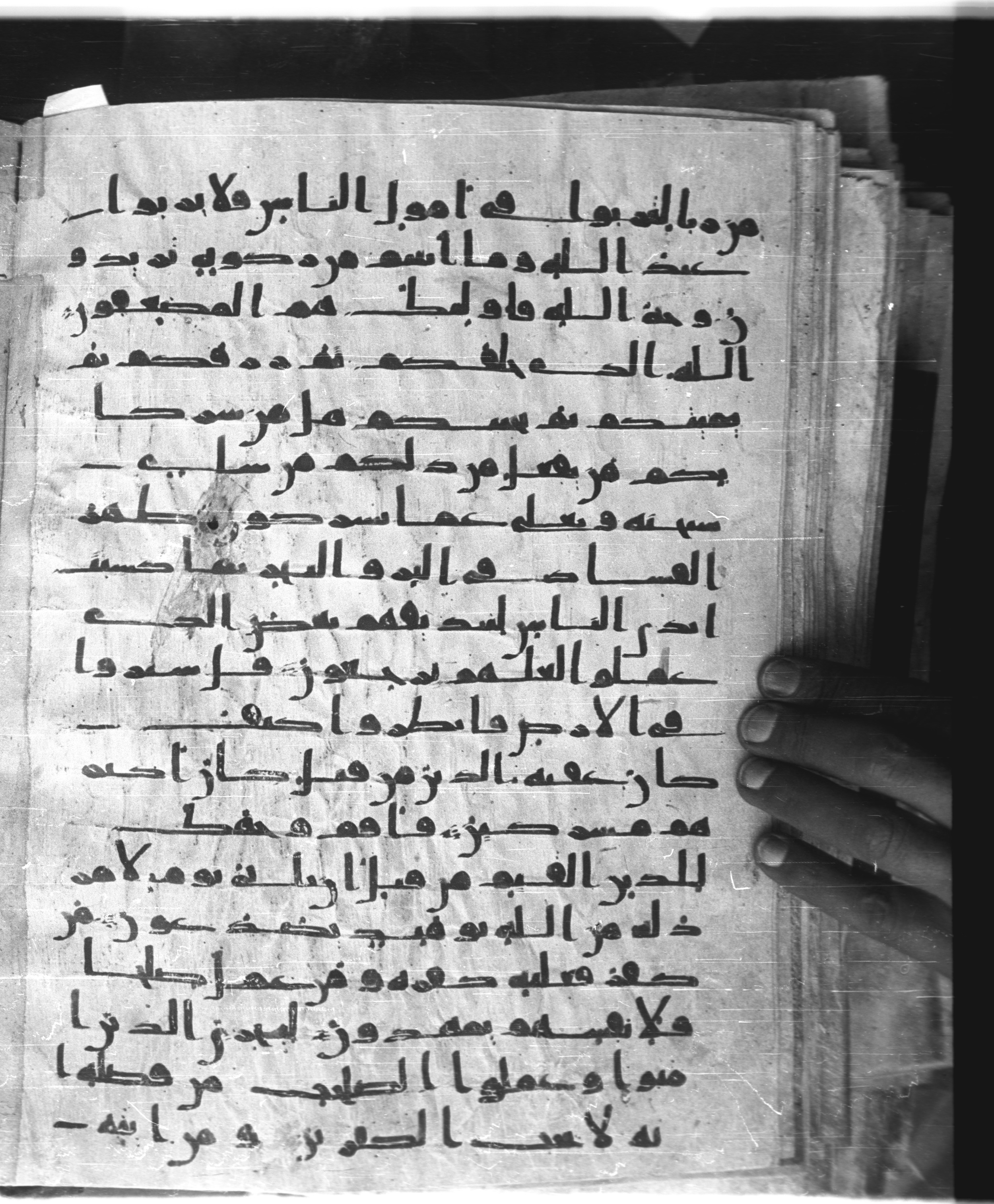 Saray Medina 1a (Karatay 3), in Kūfī script, showing Surah 30:40 from 8th Century AD found in Medina, currently housed at Topkapı Palace Museum, Istanbul