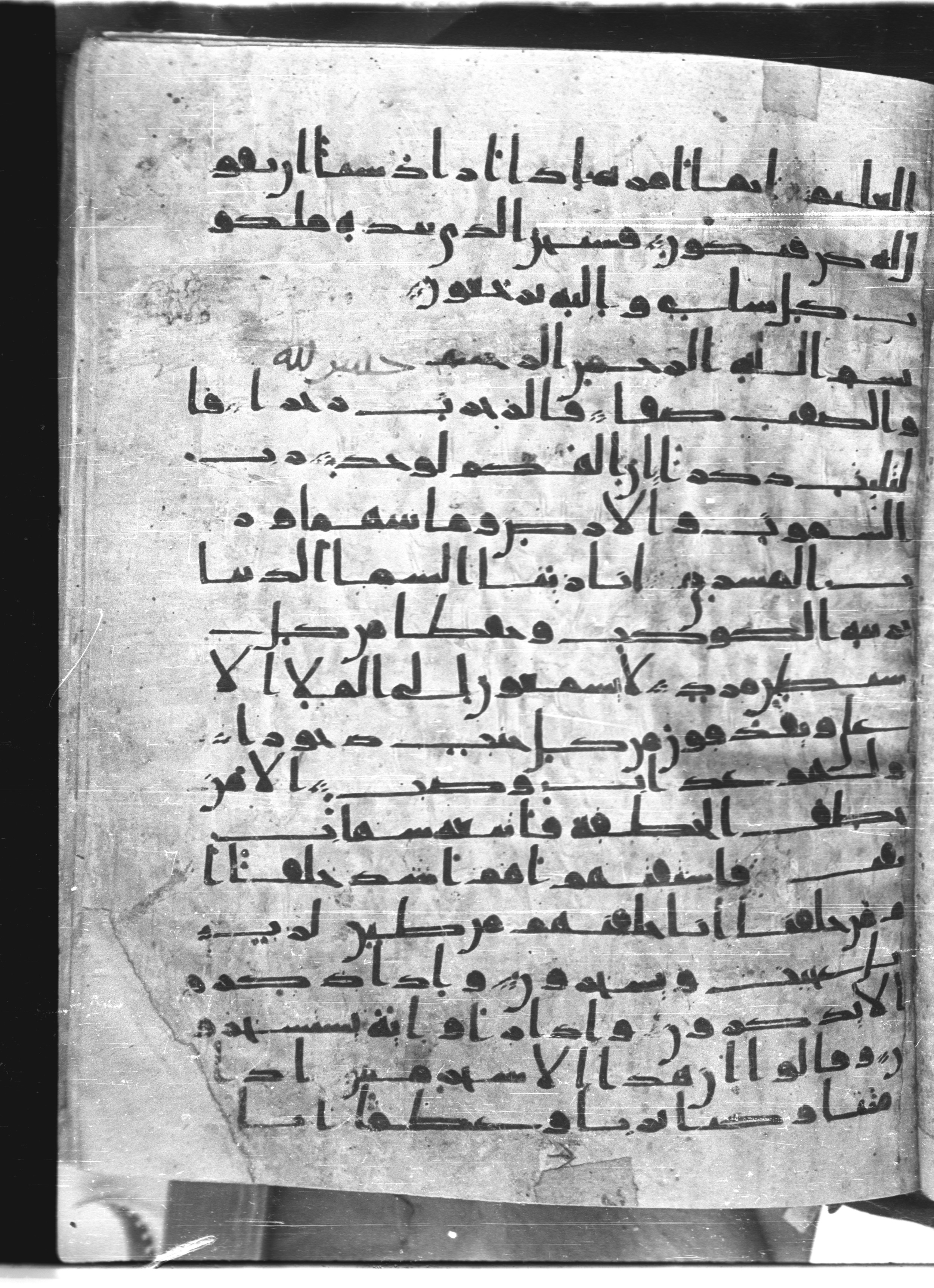 Saray Medina 1a (Karatay 3), in Kūfī script, showing Surah 37:13 from 8th Century AD found in Medina, currently housed at Topkapı Palace Museum, Istanbul