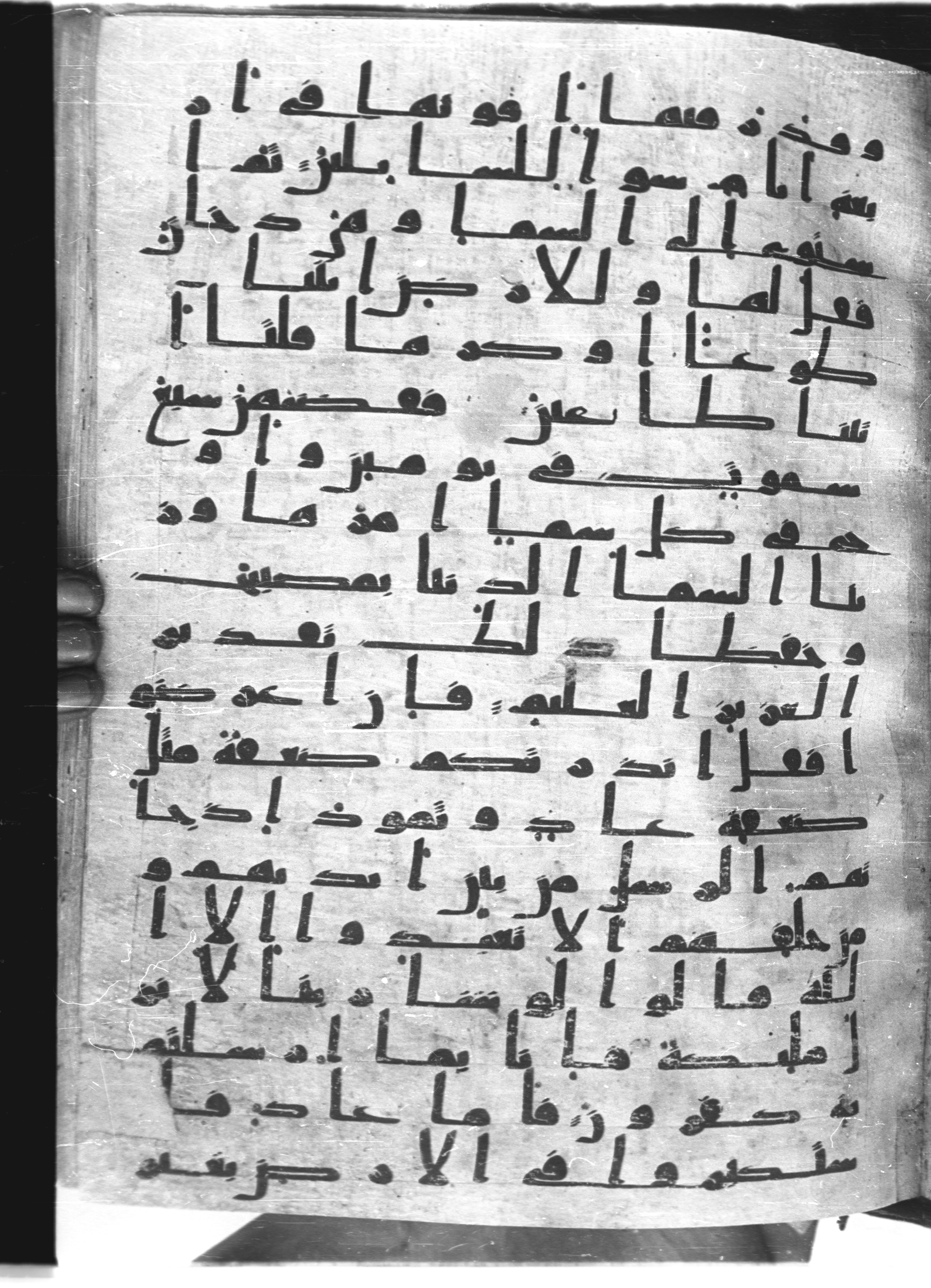 Saray Medina 1a (Karatay 3), in Kūfī script, showing Surah 41:13 from 8th Century AD found in Medina, currently housed at Topkapı Palace Museum, Istanbul