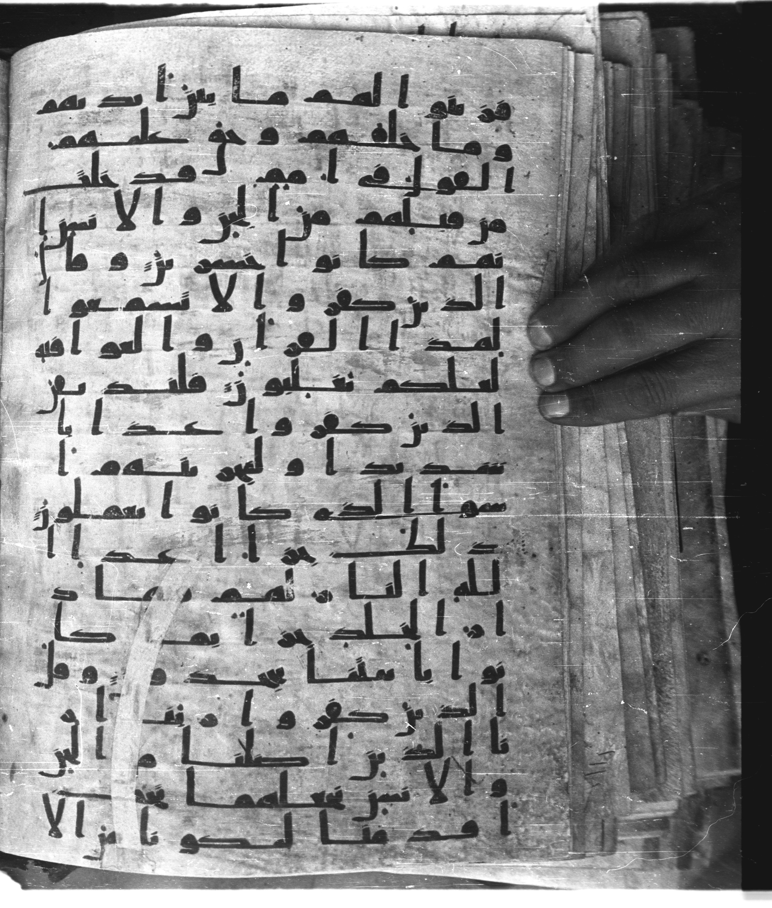 Saray Medina 1a (Karatay 3), in Kūfī script, showing Surah 41:28 from 8th Century AD found in Medina, currently housed at Topkapı Palace Museum, Istanbul